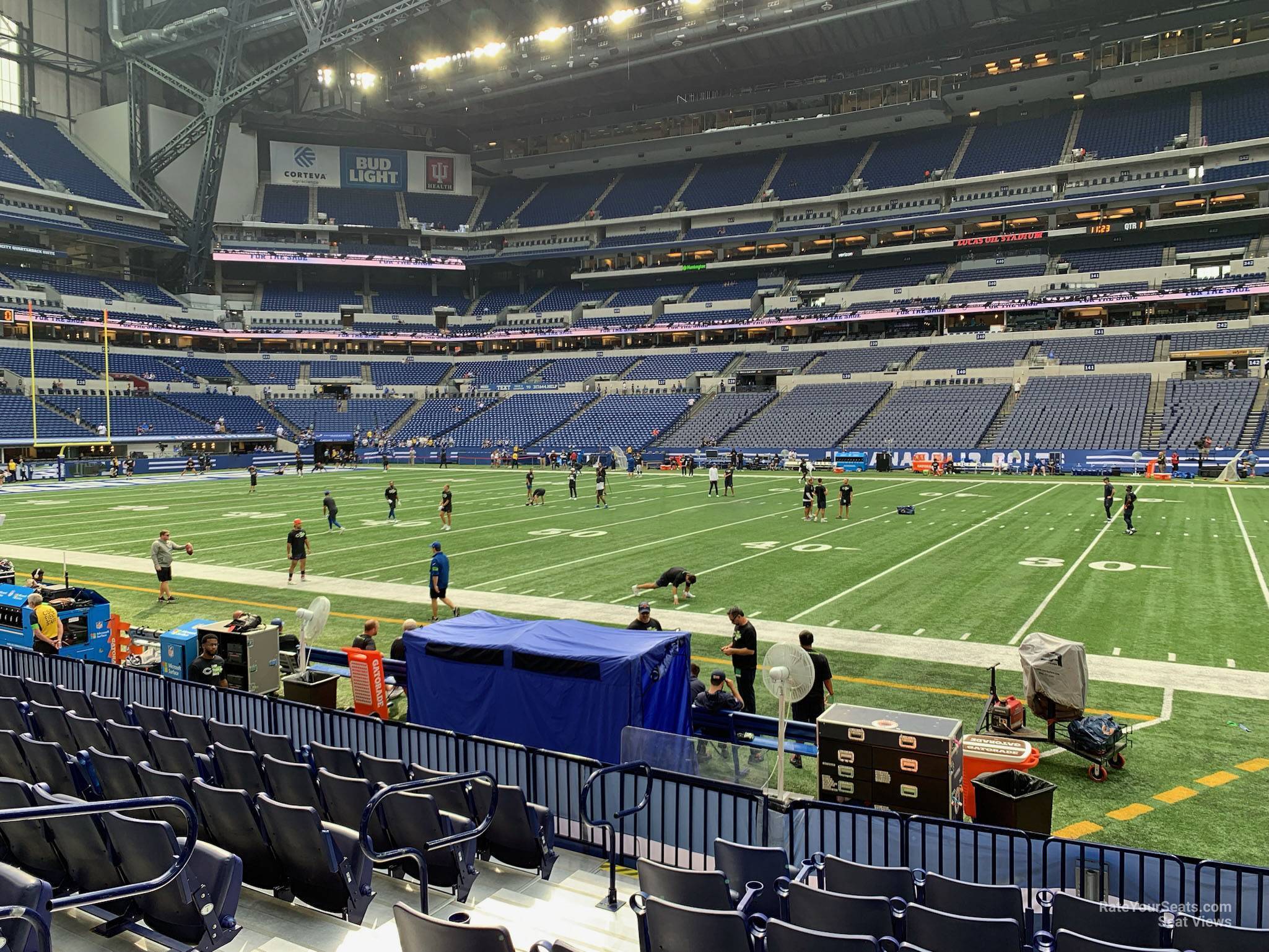 section 111, row 8 seat view  for football - lucas oil stadium