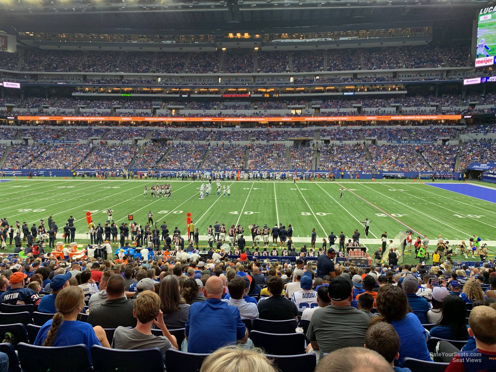 section 112, row 24 seat view  for football - lucas oil stadium