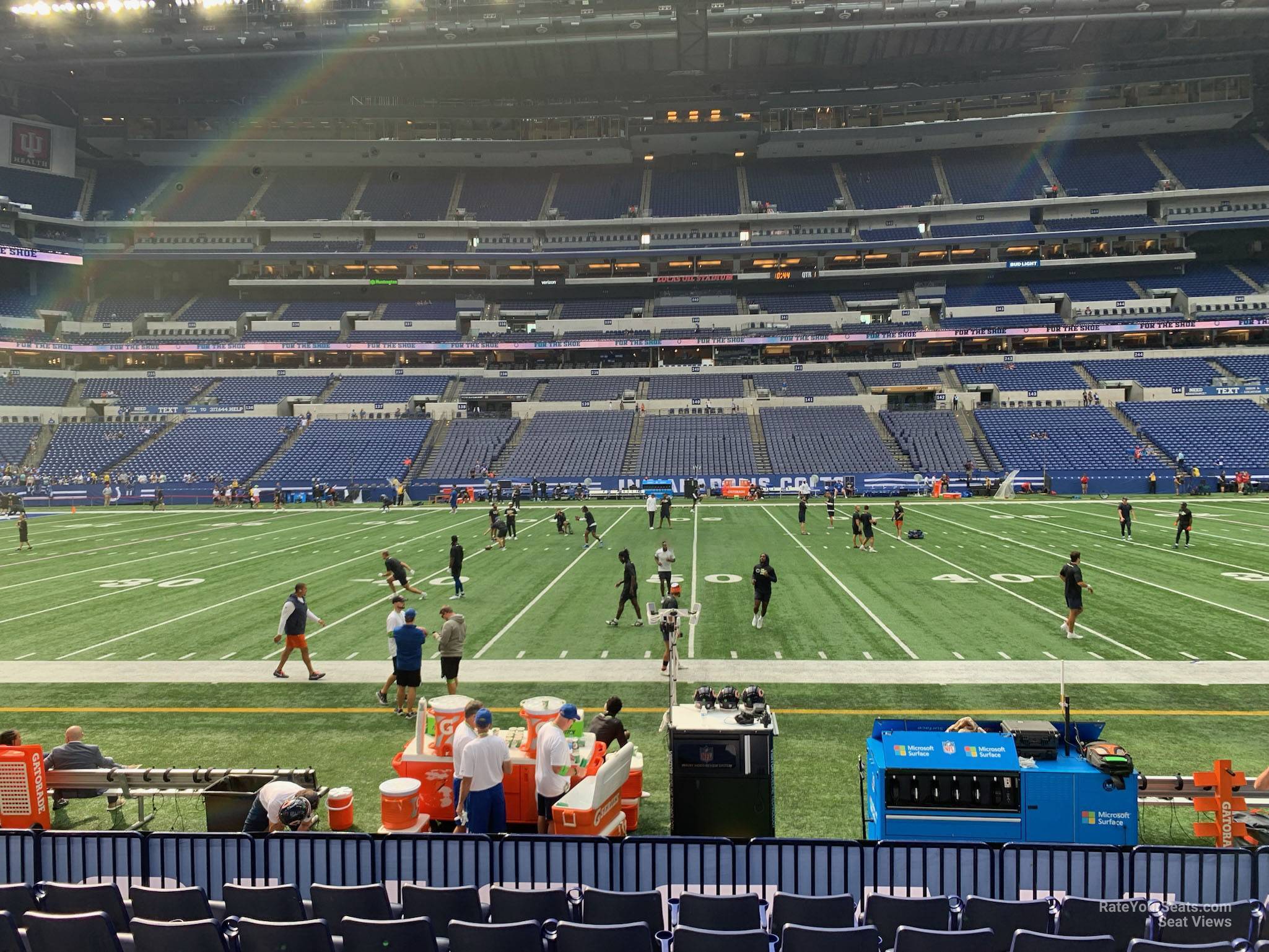 section 113, row 8 seat view  for football - lucas oil stadium