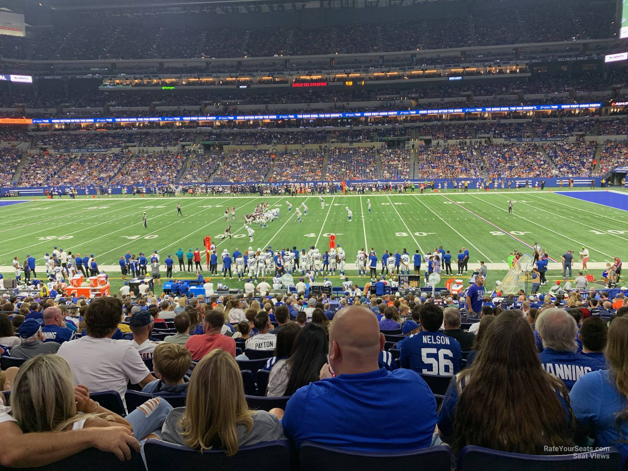section 139, row 24 seat view  for football - lucas oil stadium