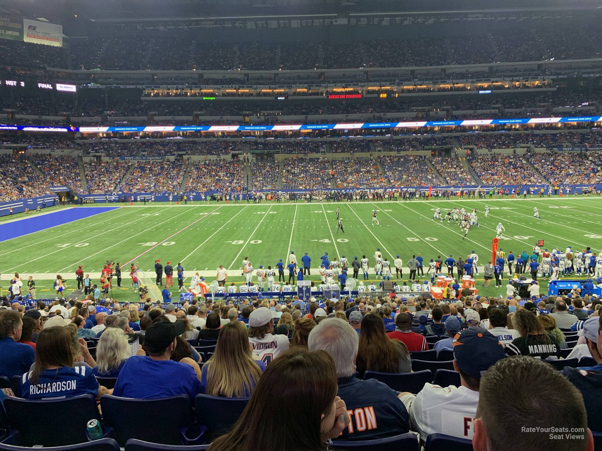 section 141, row 24 seat view  for football - lucas oil stadium