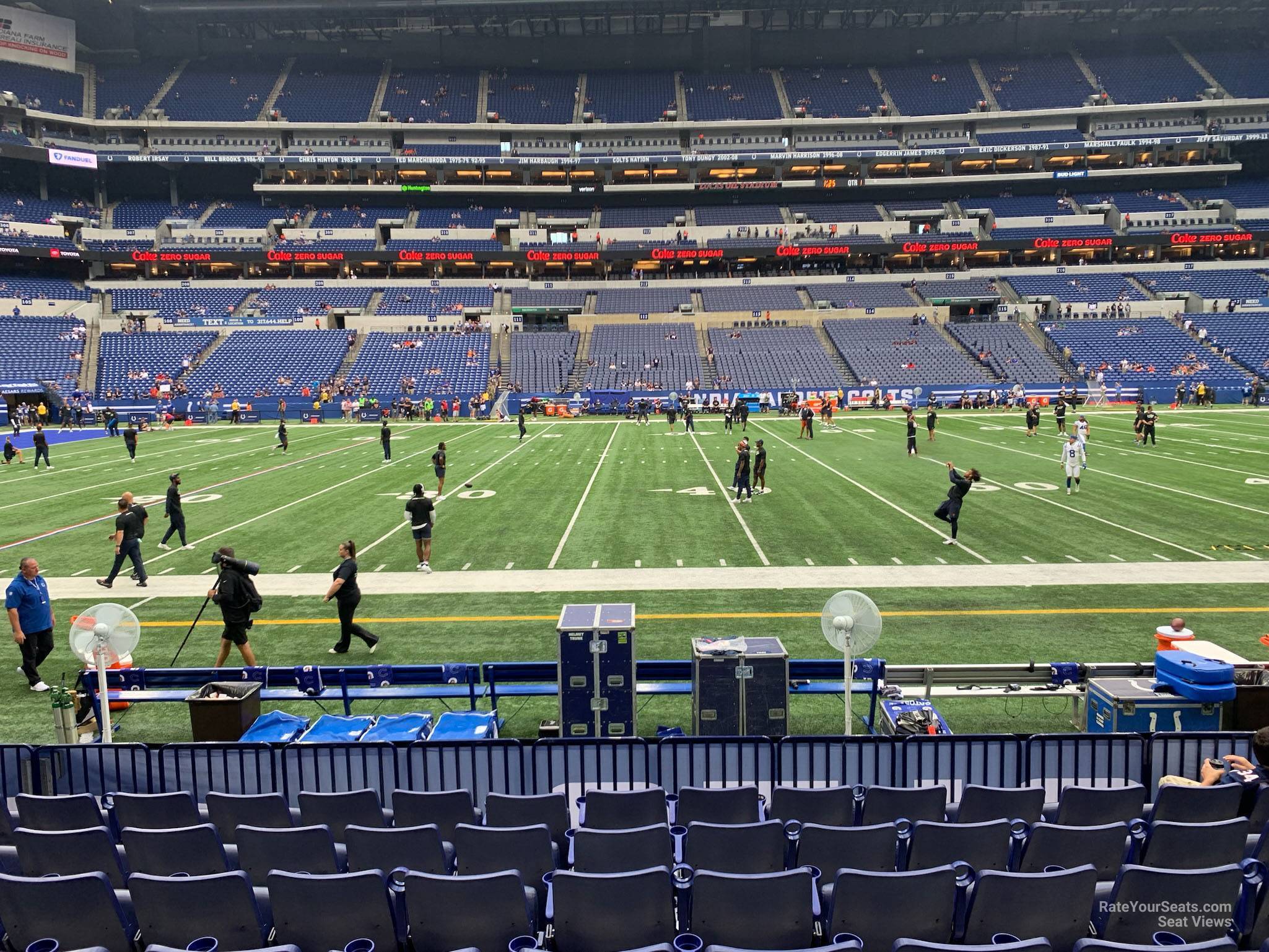 section 141, row 8 seat view  for football - lucas oil stadium