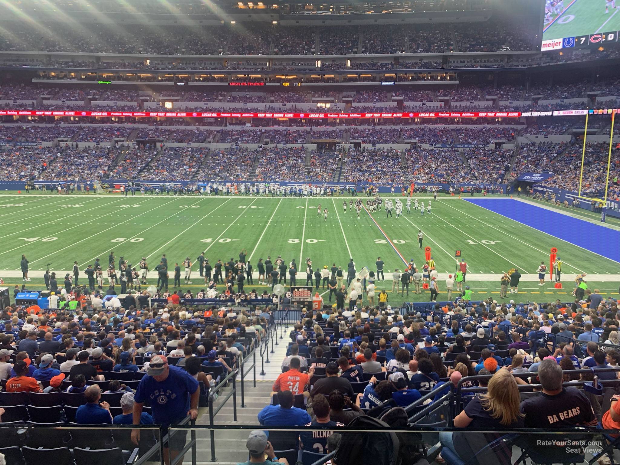 section 212, row 1 seat view  for football - lucas oil stadium