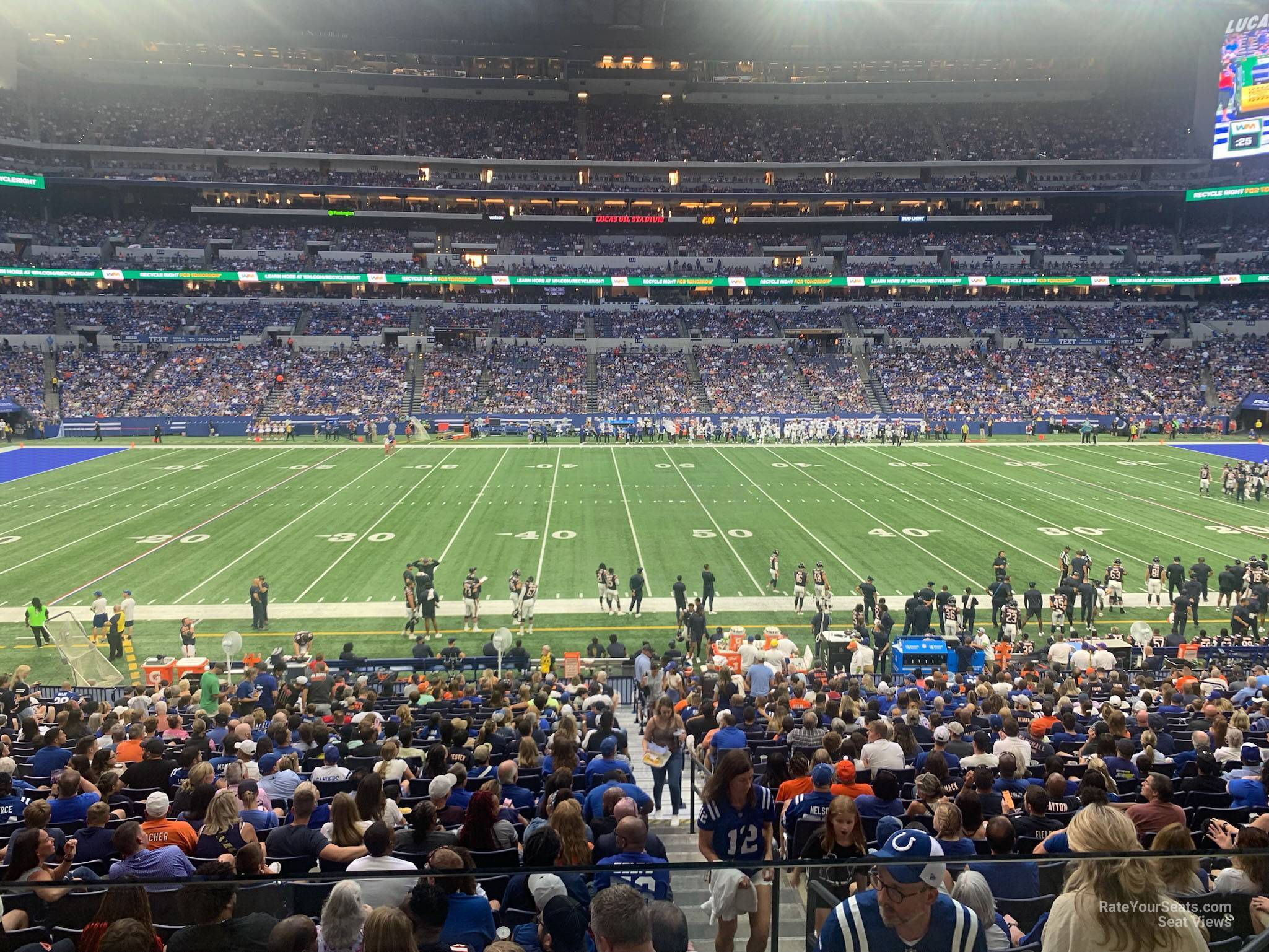 section 213, row 1 seat view  for football - lucas oil stadium