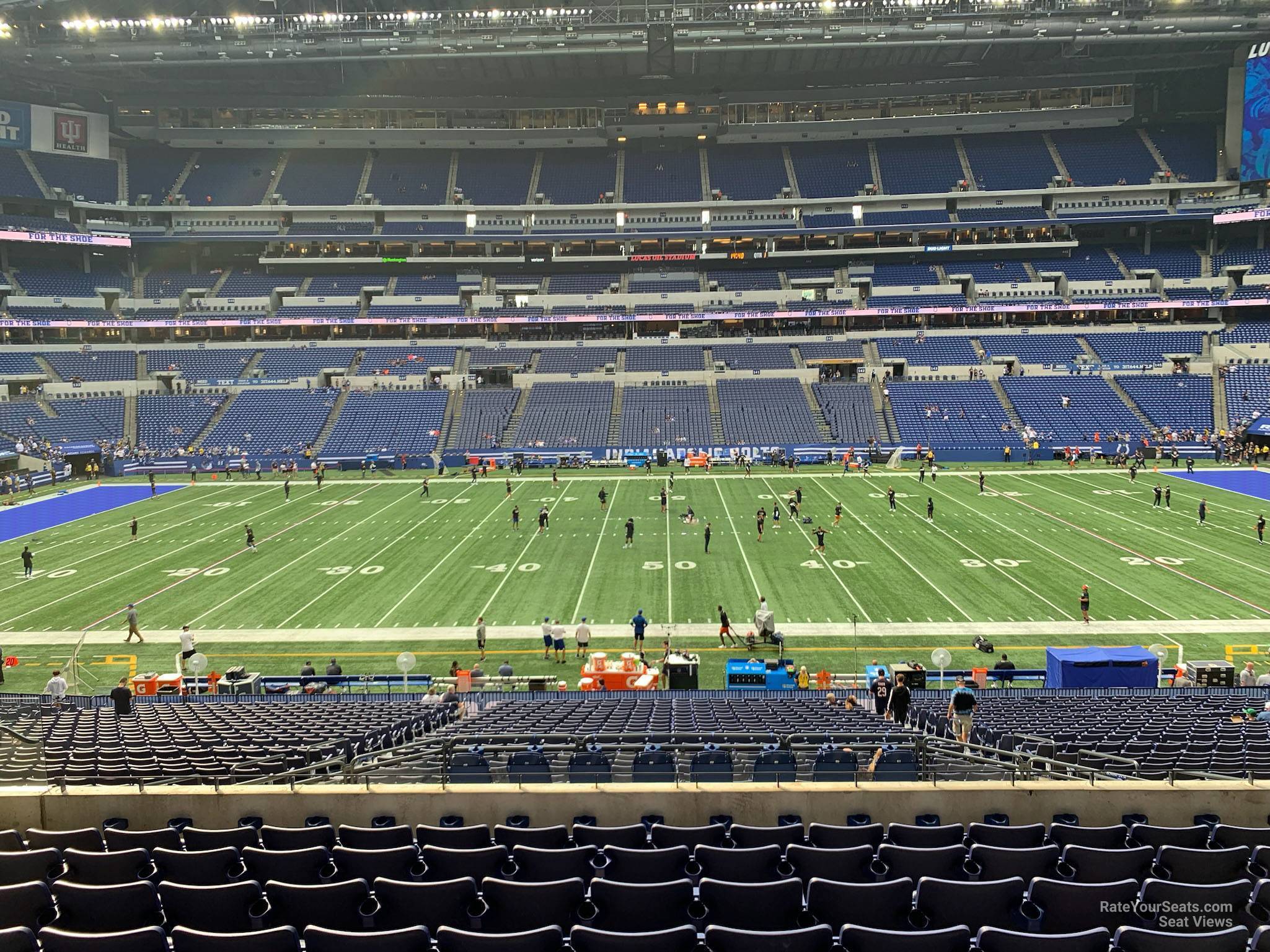 section 213, row 9 seat view  for football - lucas oil stadium
