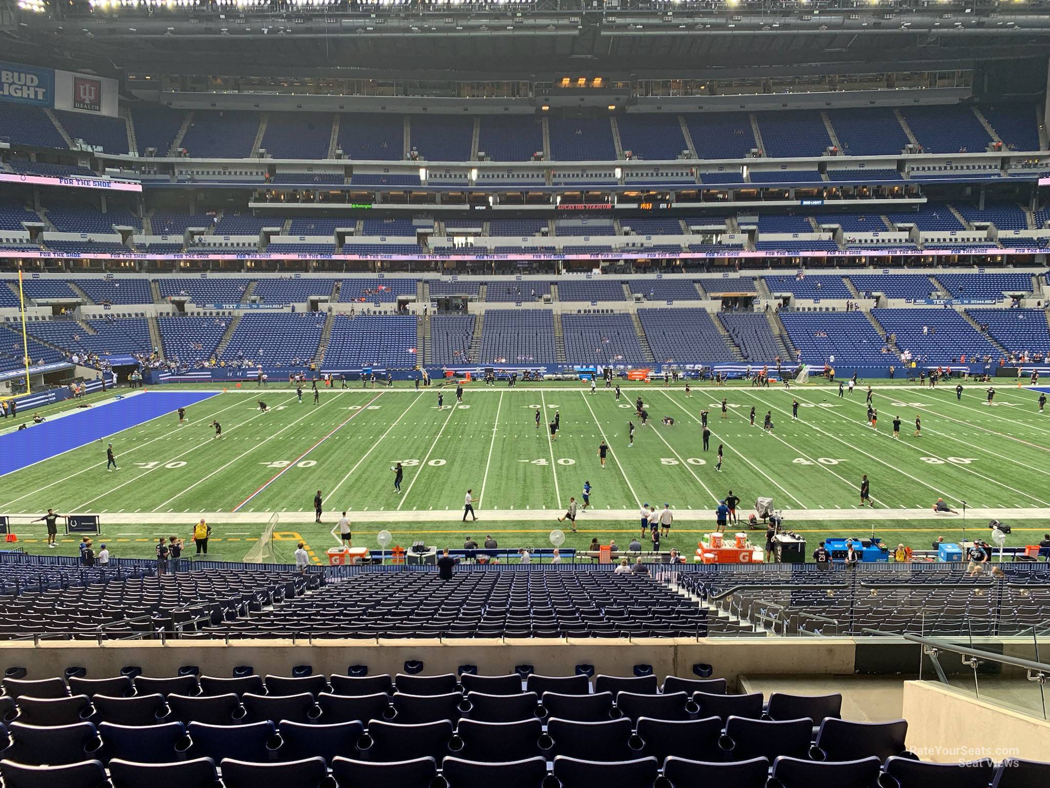 section 214, row 9 seat view  for football - lucas oil stadium