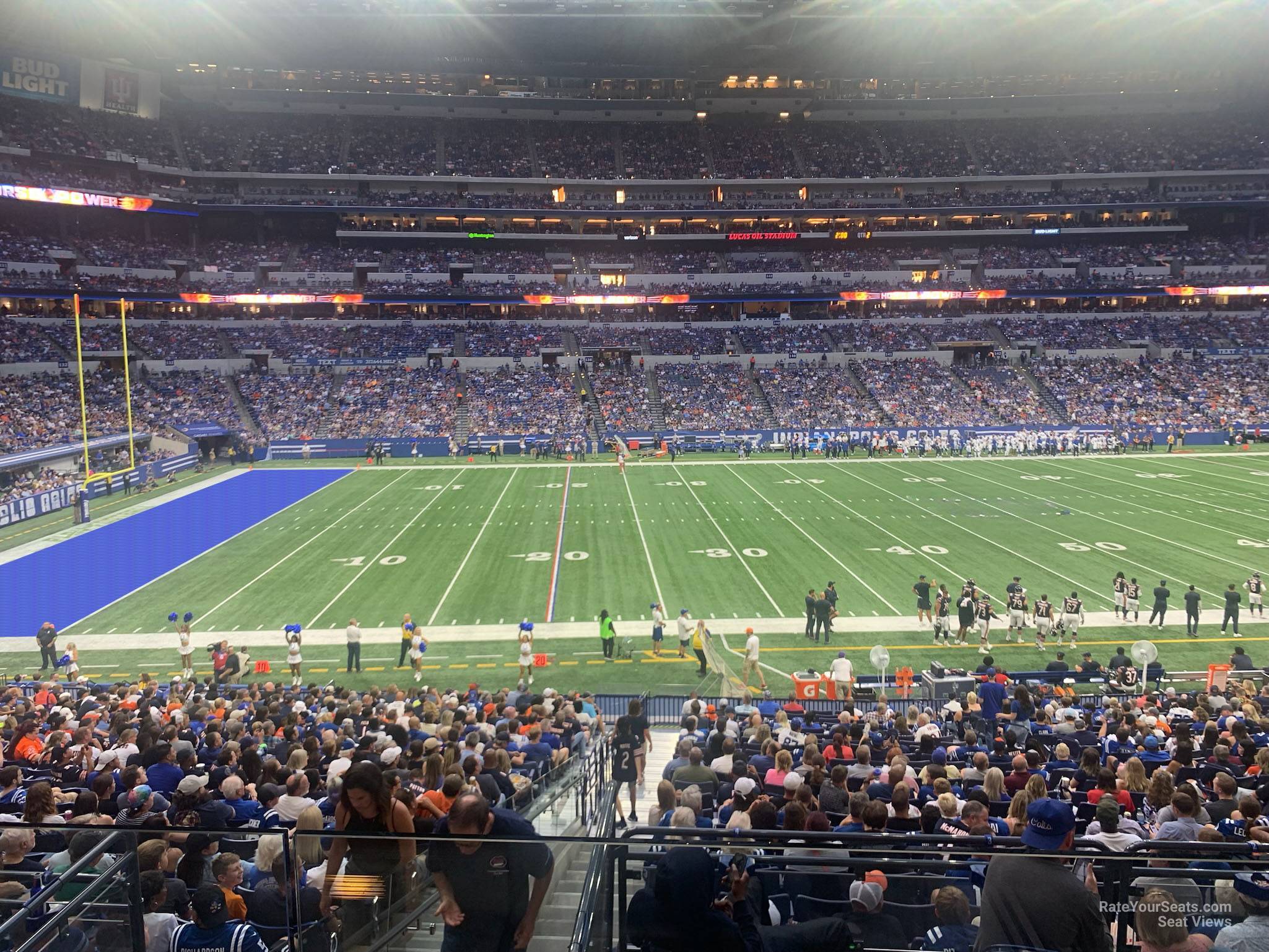 section 215, row 1 seat view  for football - lucas oil stadium