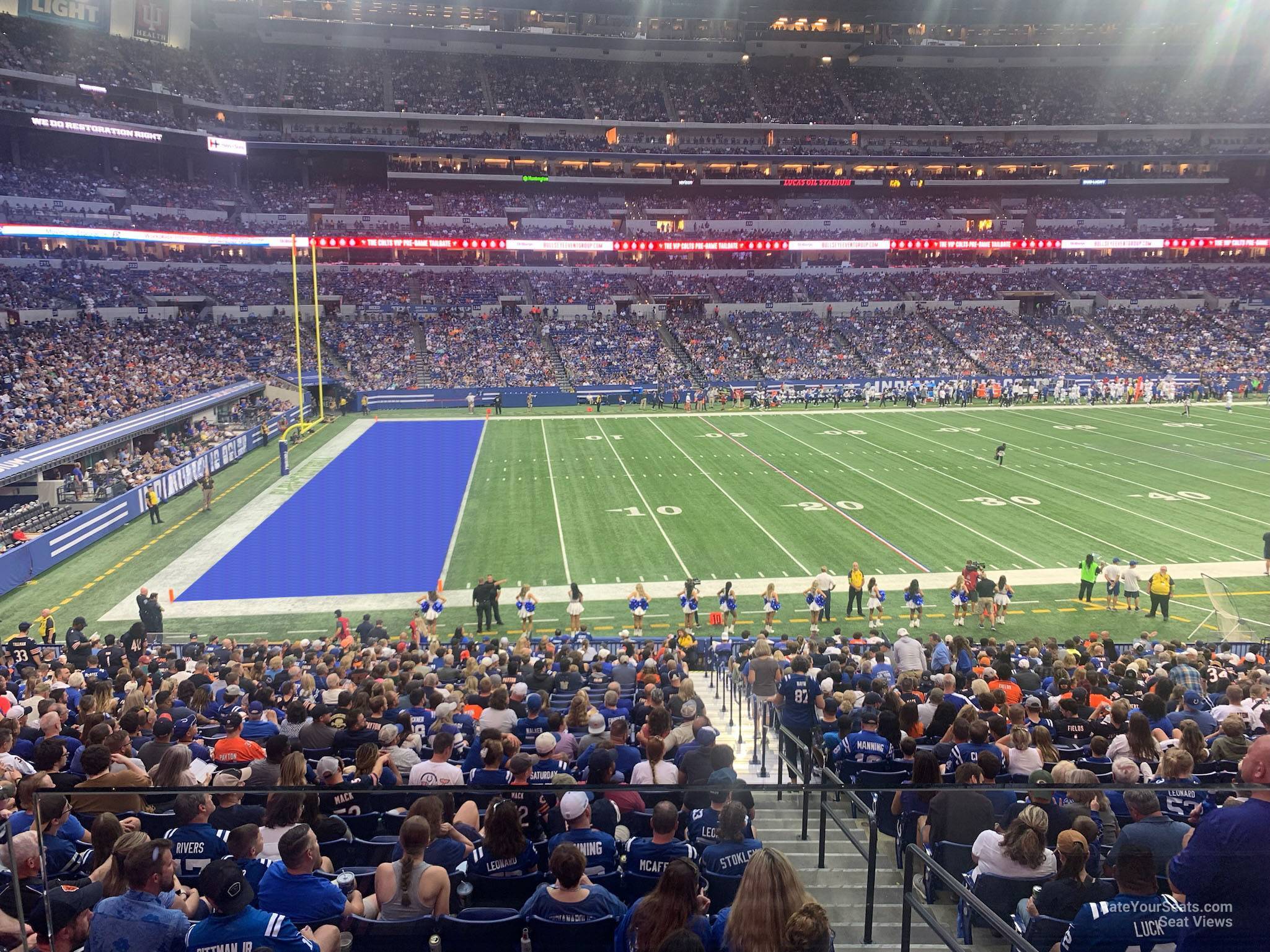 section 216, row 1 seat view  for football - lucas oil stadium