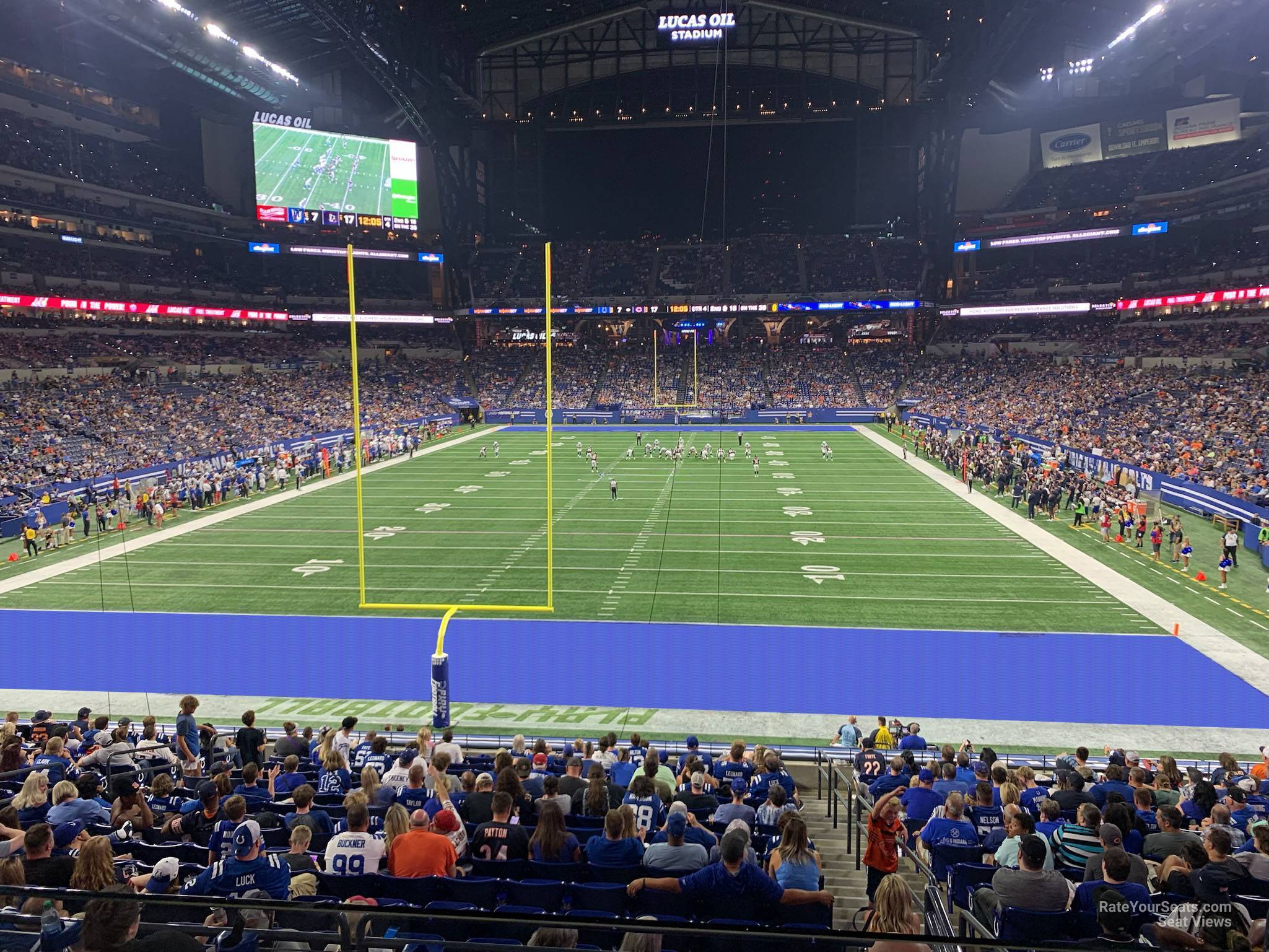 section 227, row 1 seat view  for football - lucas oil stadium