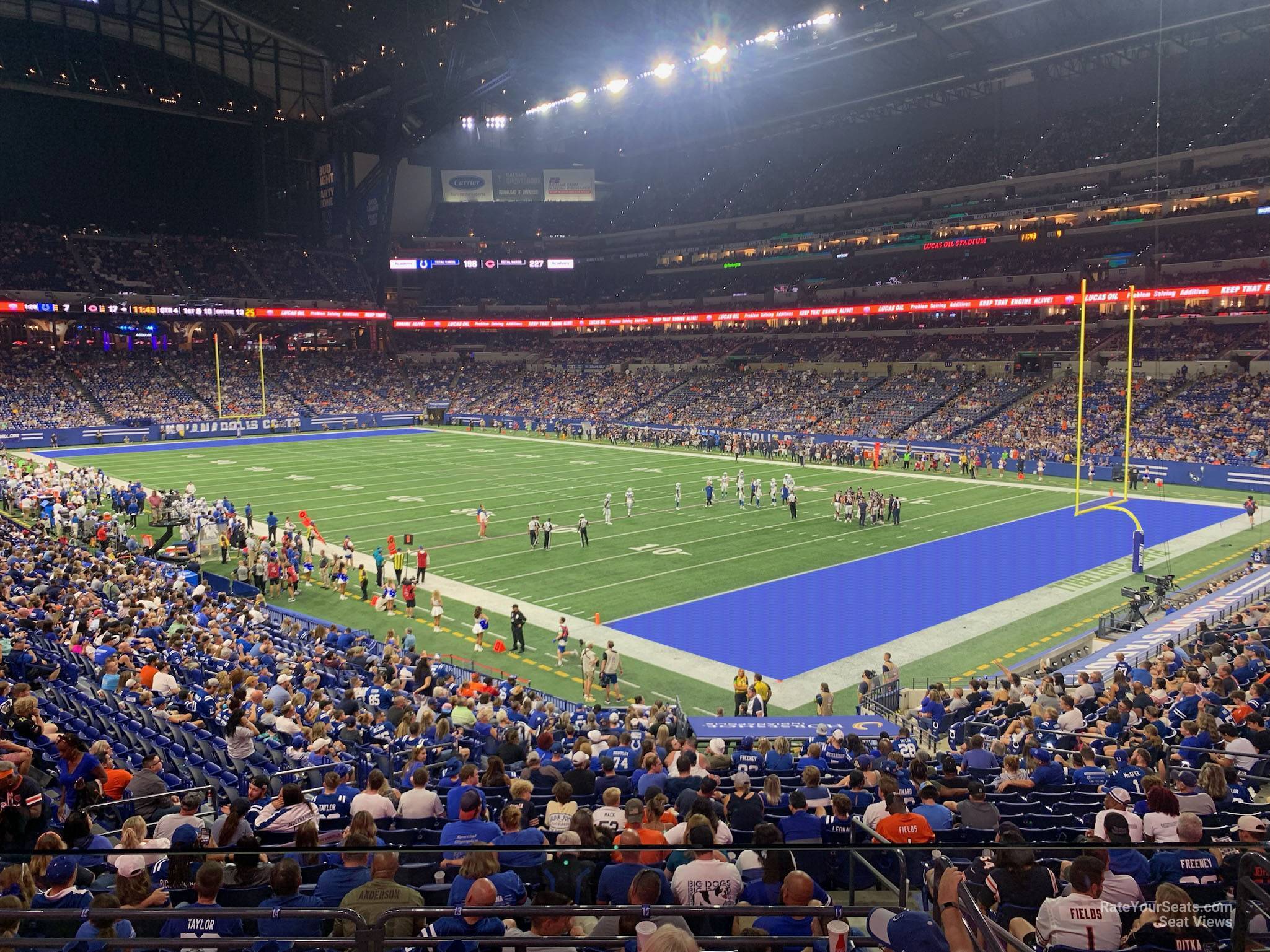 section 233, row 1 seat view  for football - lucas oil stadium