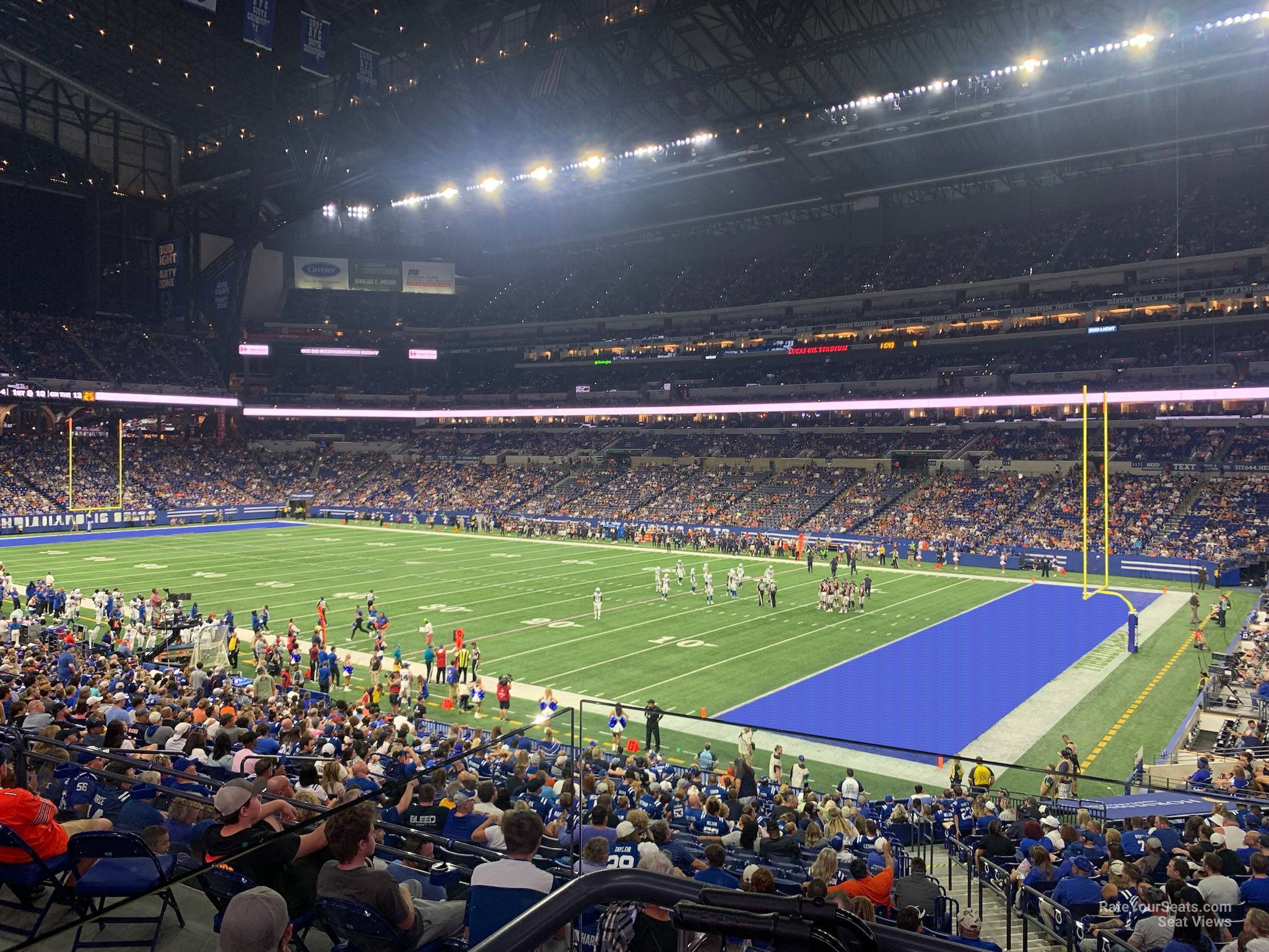 section 235, row 1 seat view  for football - lucas oil stadium