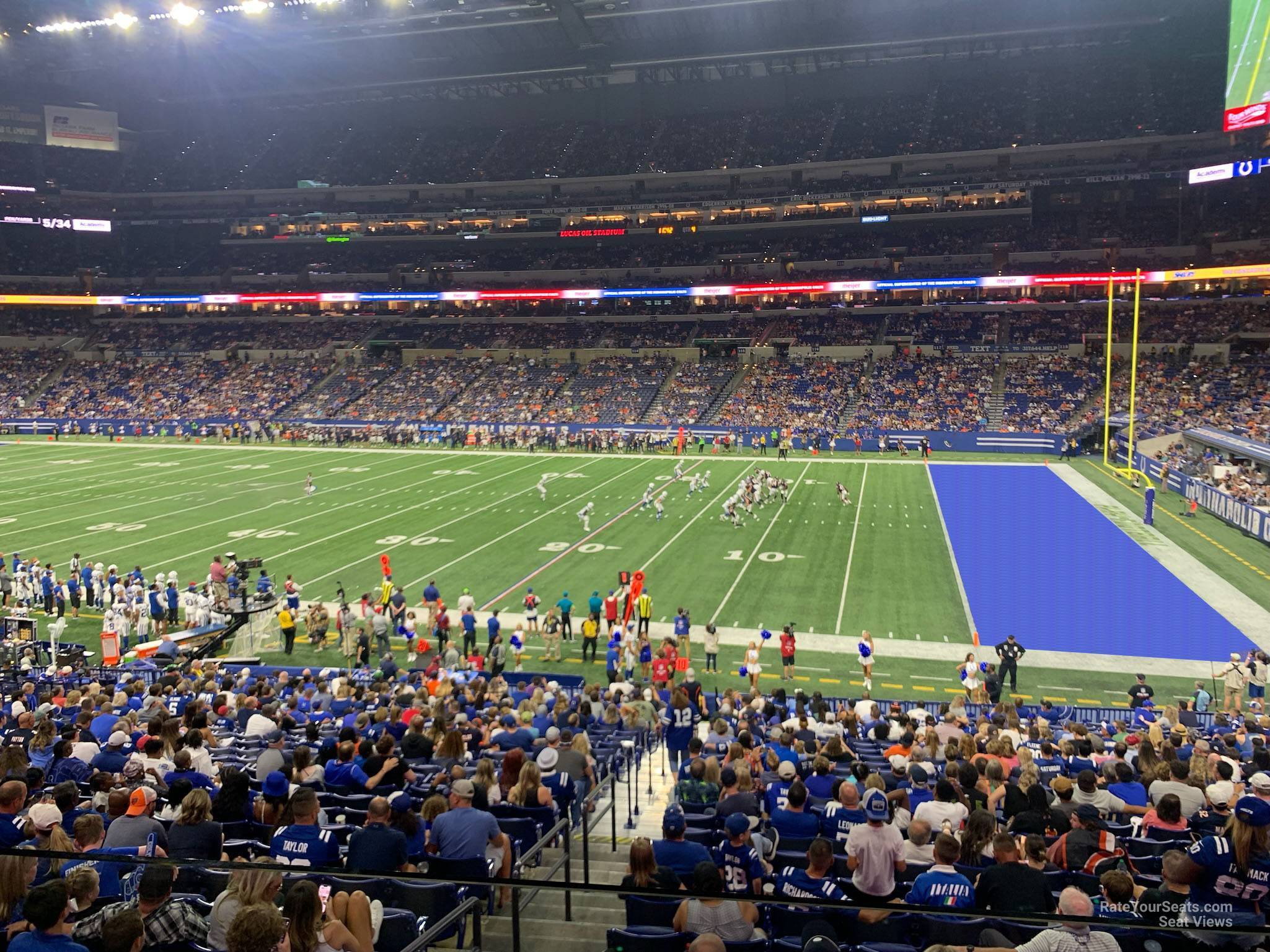 section 236, row 1 seat view  for football - lucas oil stadium