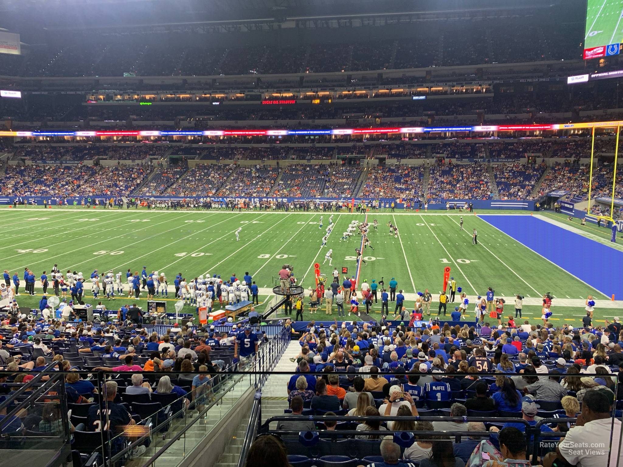 section 237, row 1 seat view  for football - lucas oil stadium