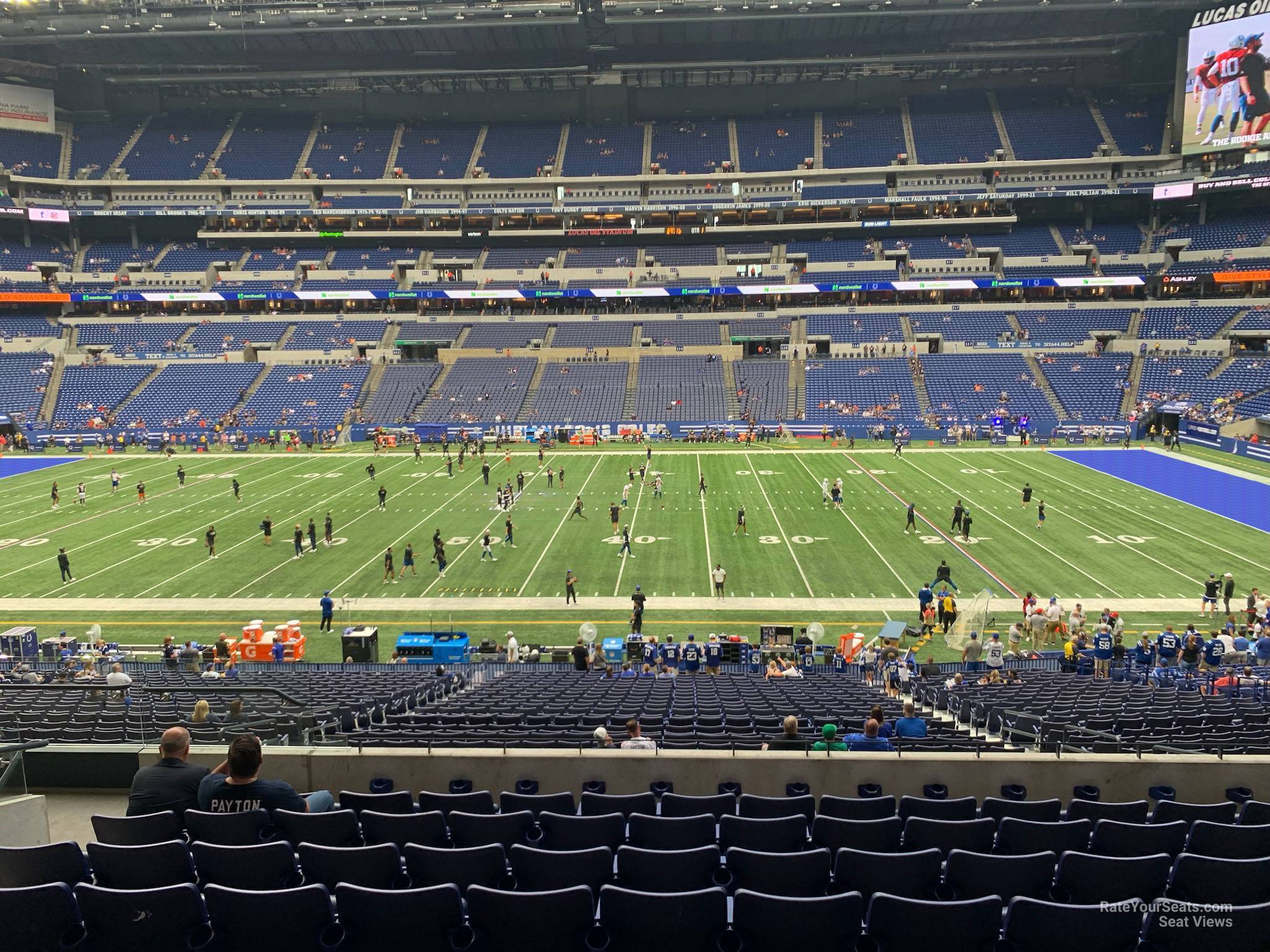section 239, row 9 seat view  for football - lucas oil stadium