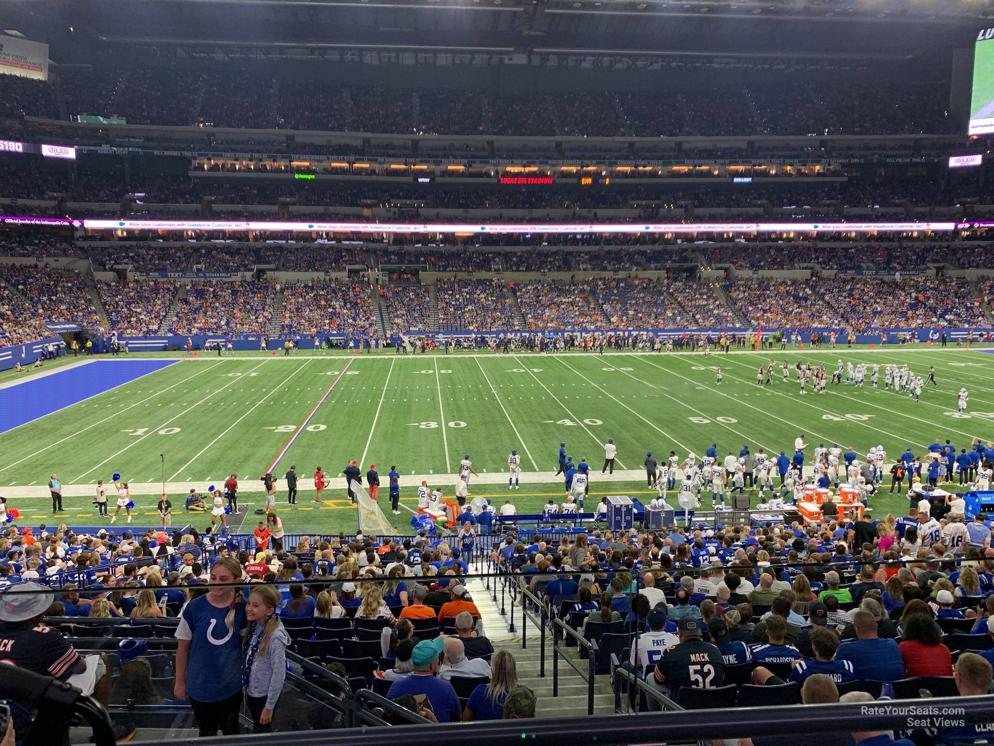 section 241, row 1 seat view  for football - lucas oil stadium