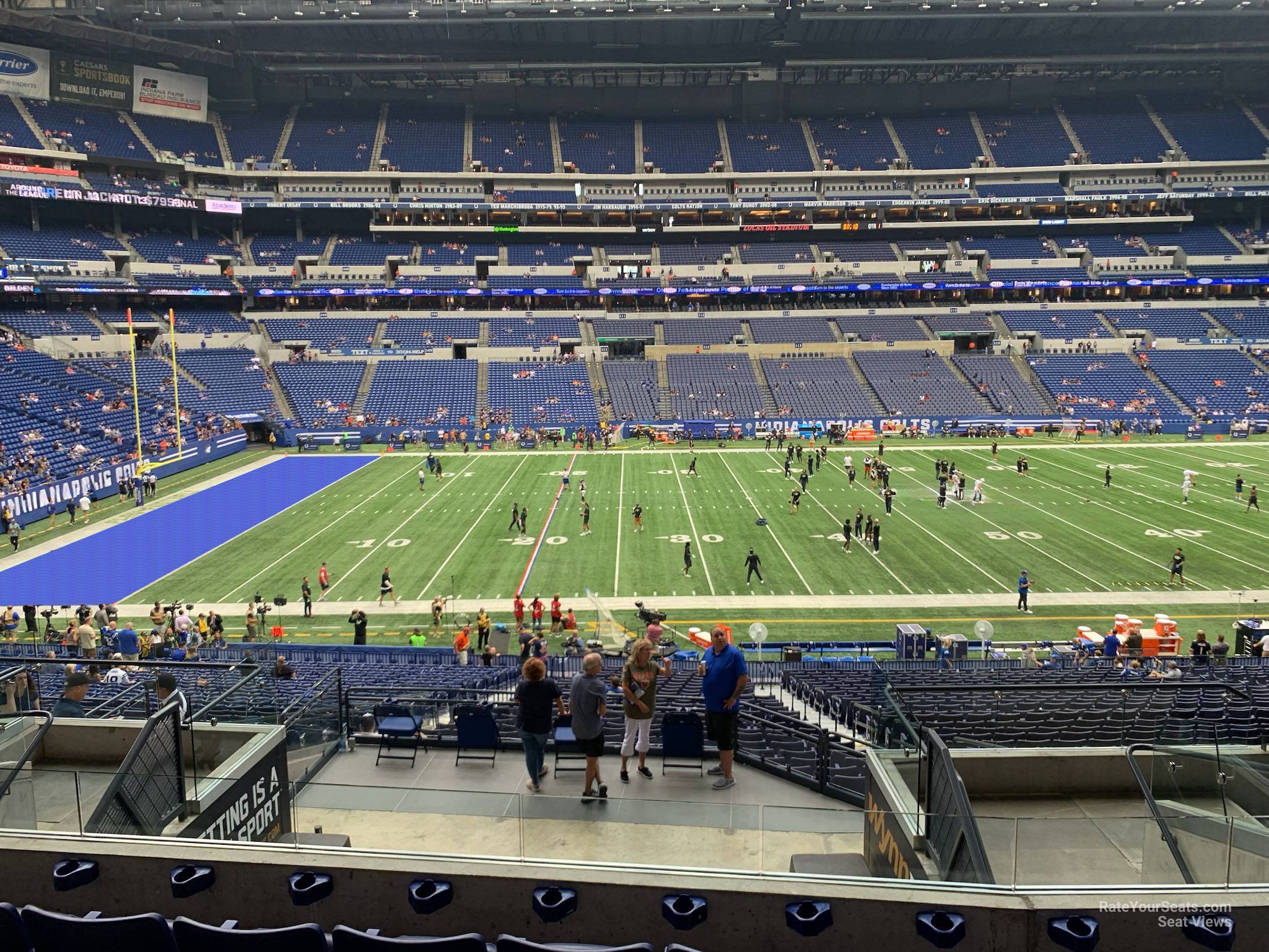 section 242, row 9 seat view  for football - lucas oil stadium