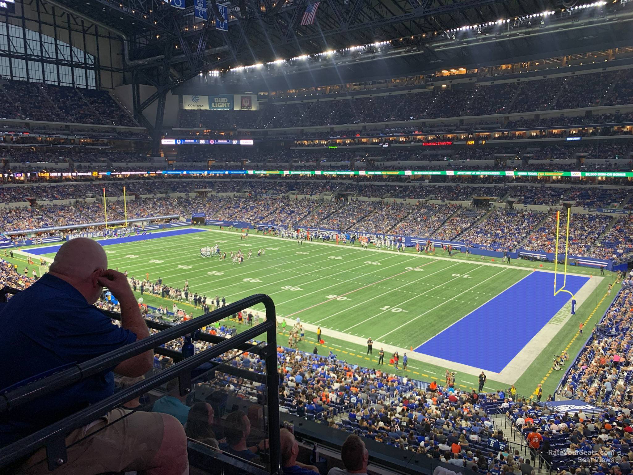 section 307, row 5n seat view  for football - lucas oil stadium