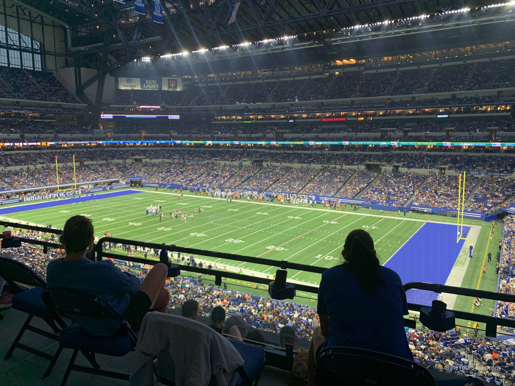 section 308, row 5 seat view  for football - lucas oil stadium