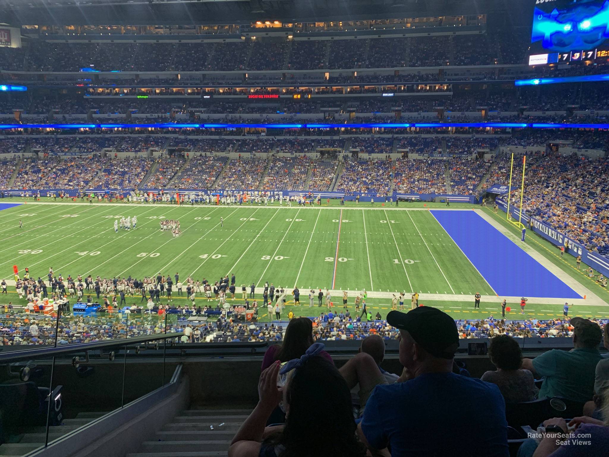 section 310, row 5 seat view  for football - lucas oil stadium