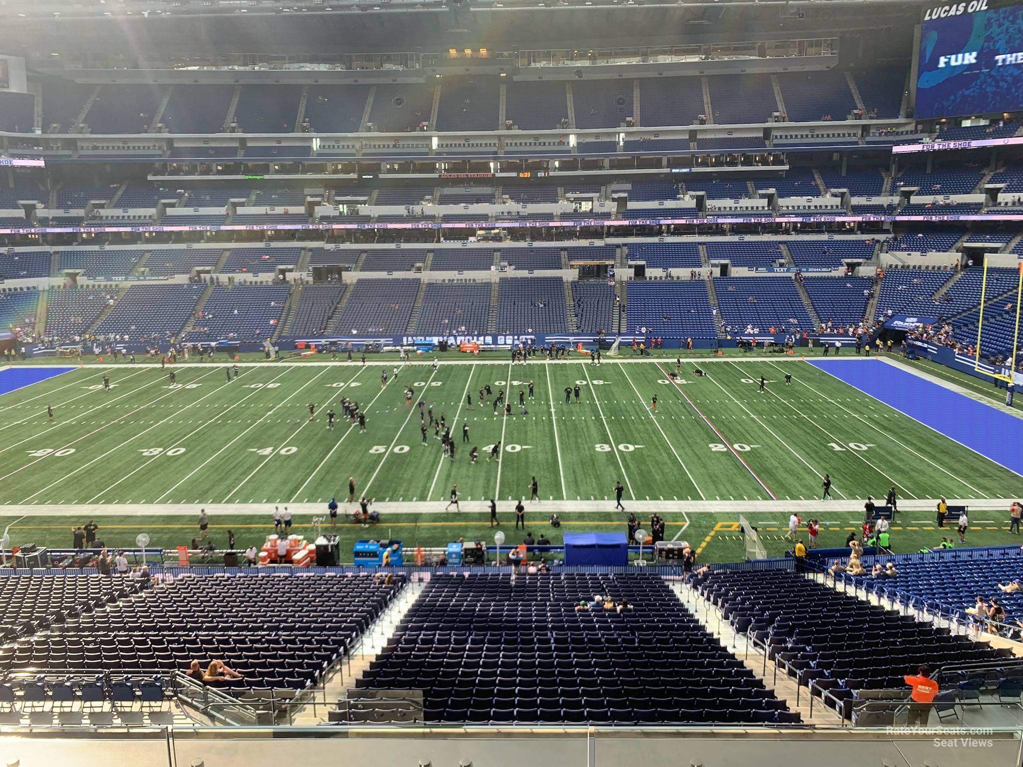 section 312, row 2 seat view  for football - lucas oil stadium