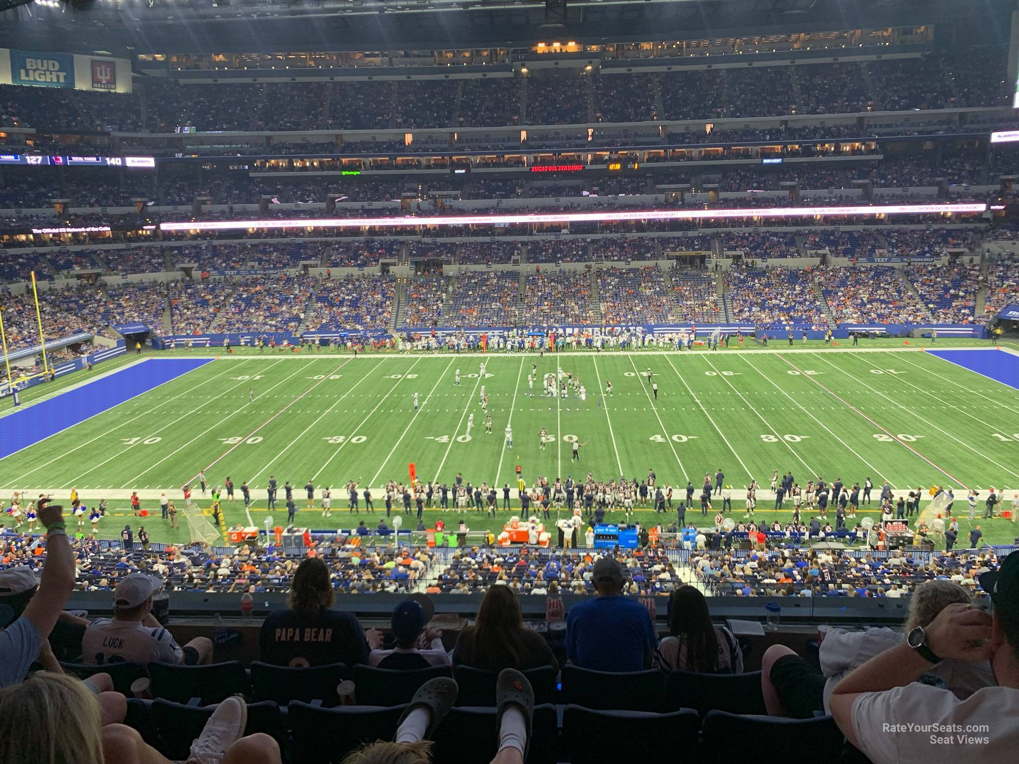 section 313, row 4 seat view  for football - lucas oil stadium