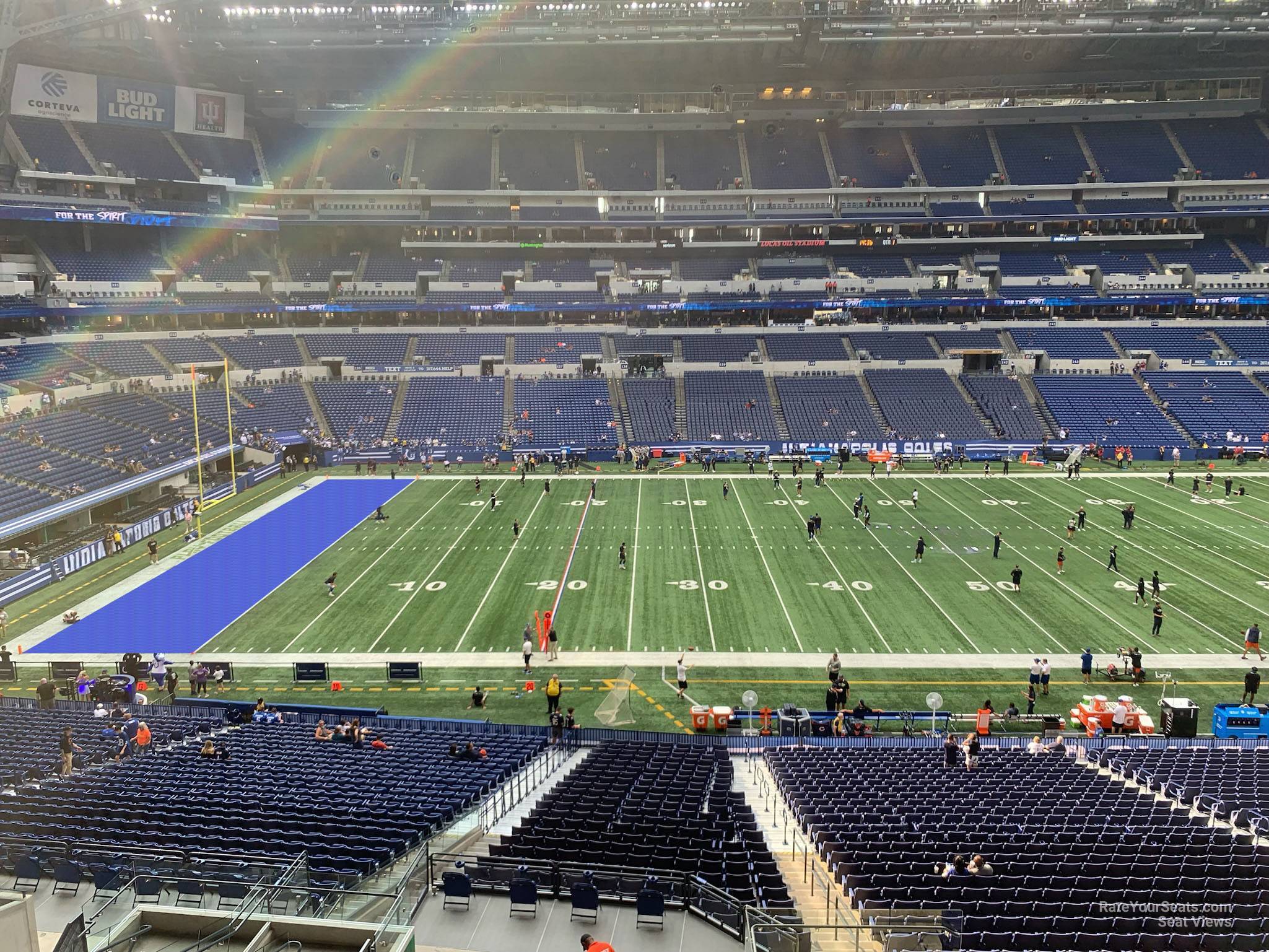section 315, row 2 seat view for football - lucas oil stadium