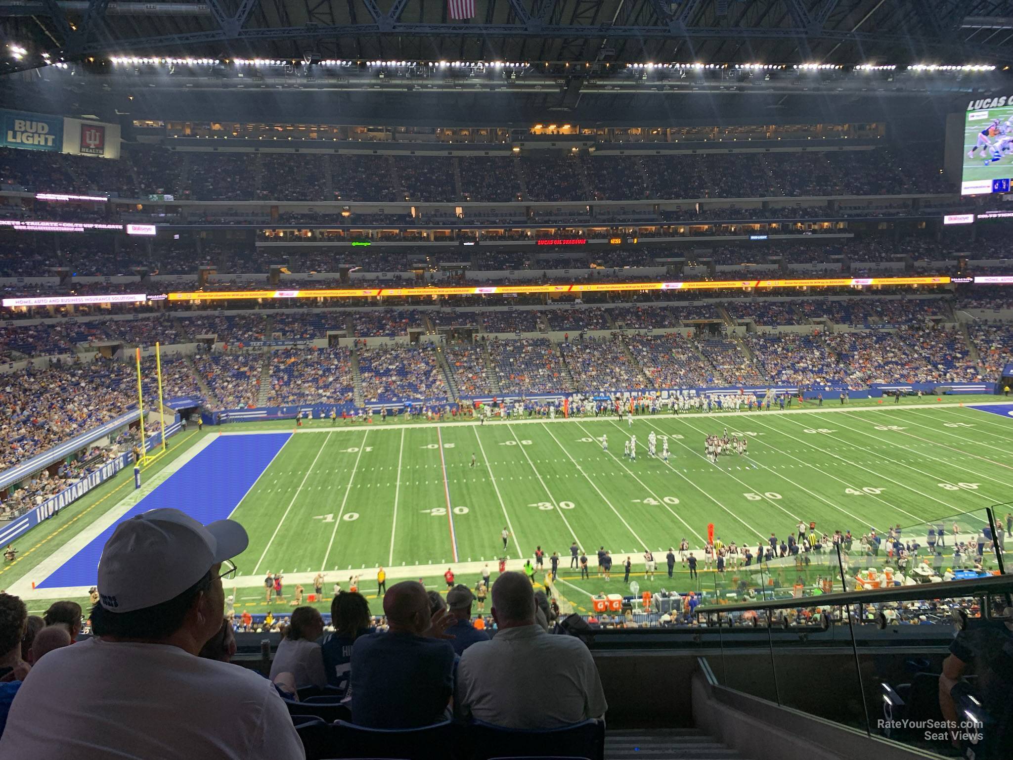section 316, row 5 seat view  for football - lucas oil stadium