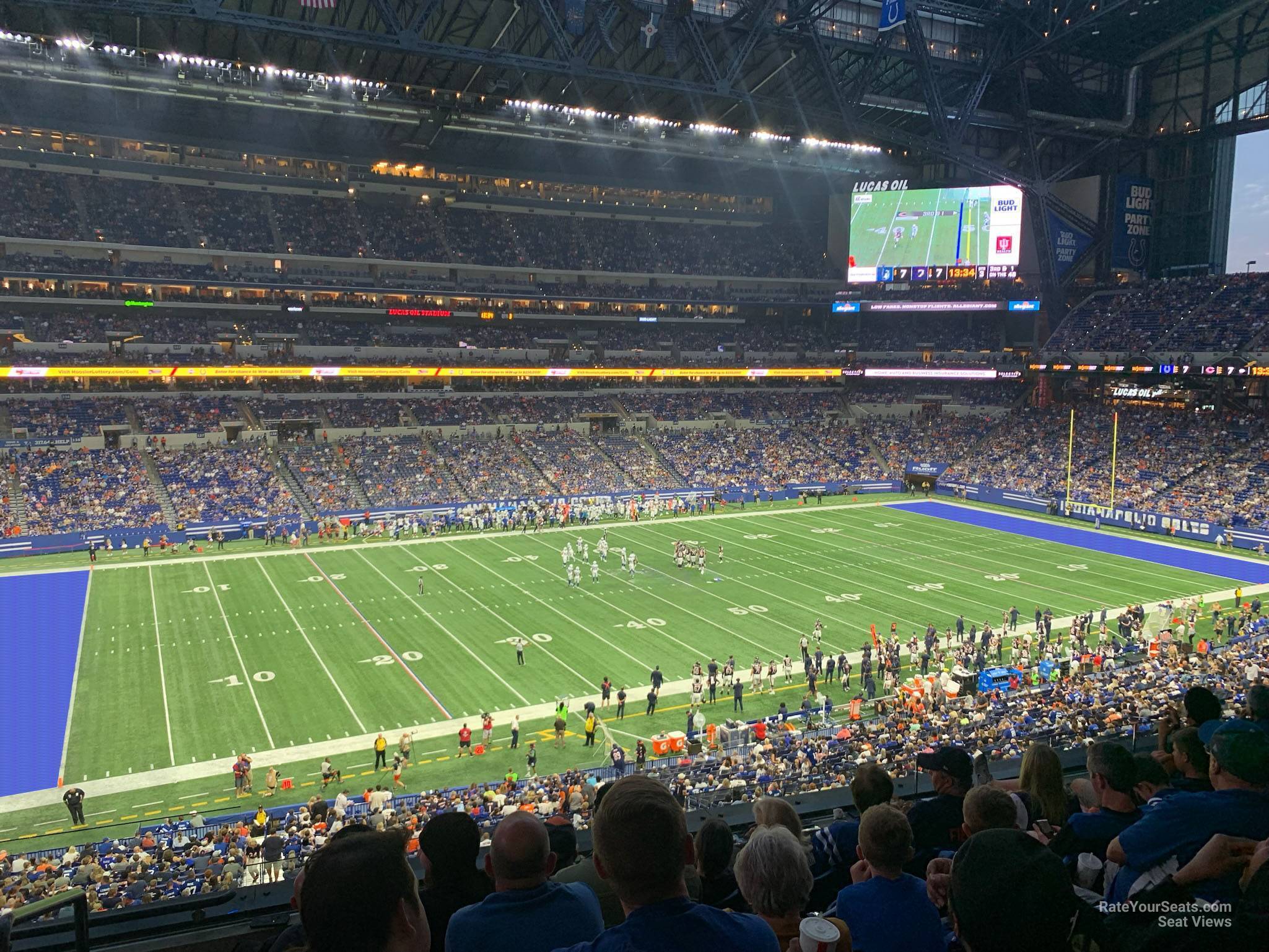 section 317, row 5 seat view  for football - lucas oil stadium