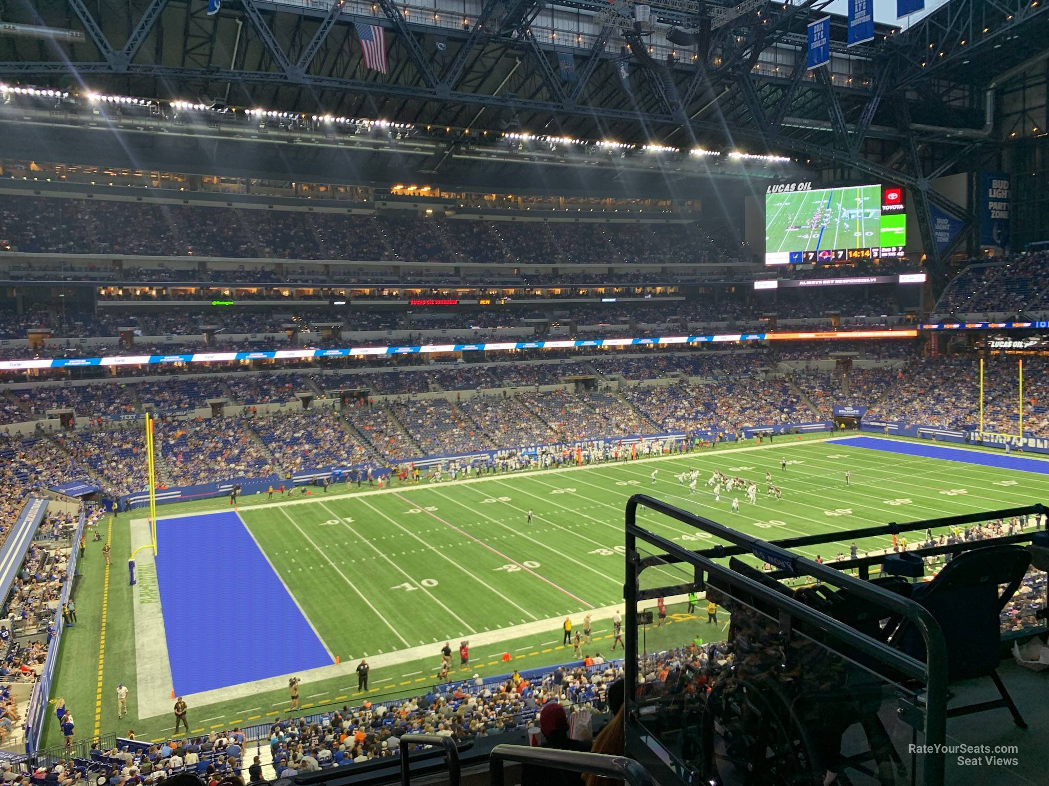 section 319, row 5n seat view  for football - lucas oil stadium