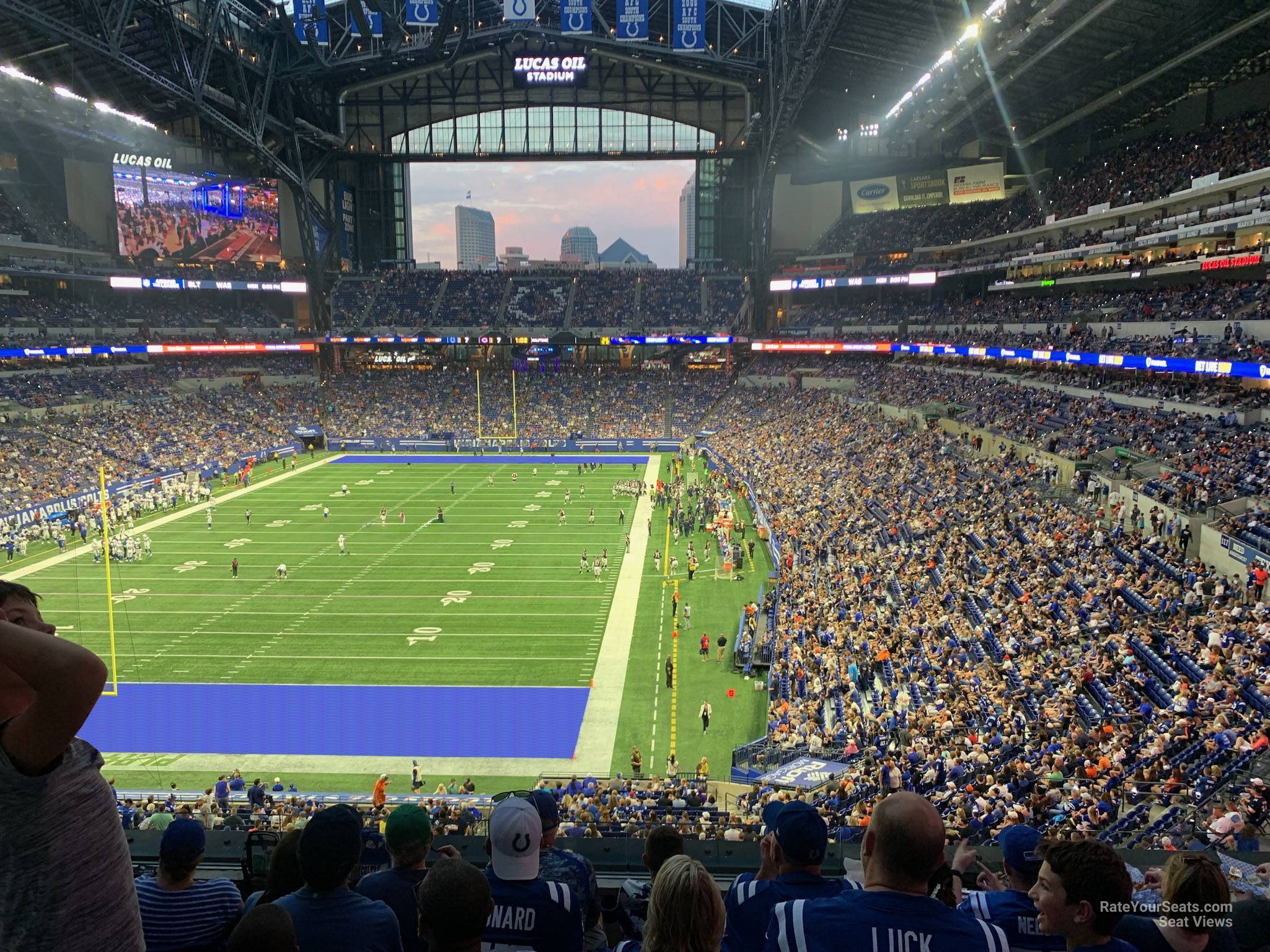 section 324, row 5n seat view  for football - lucas oil stadium