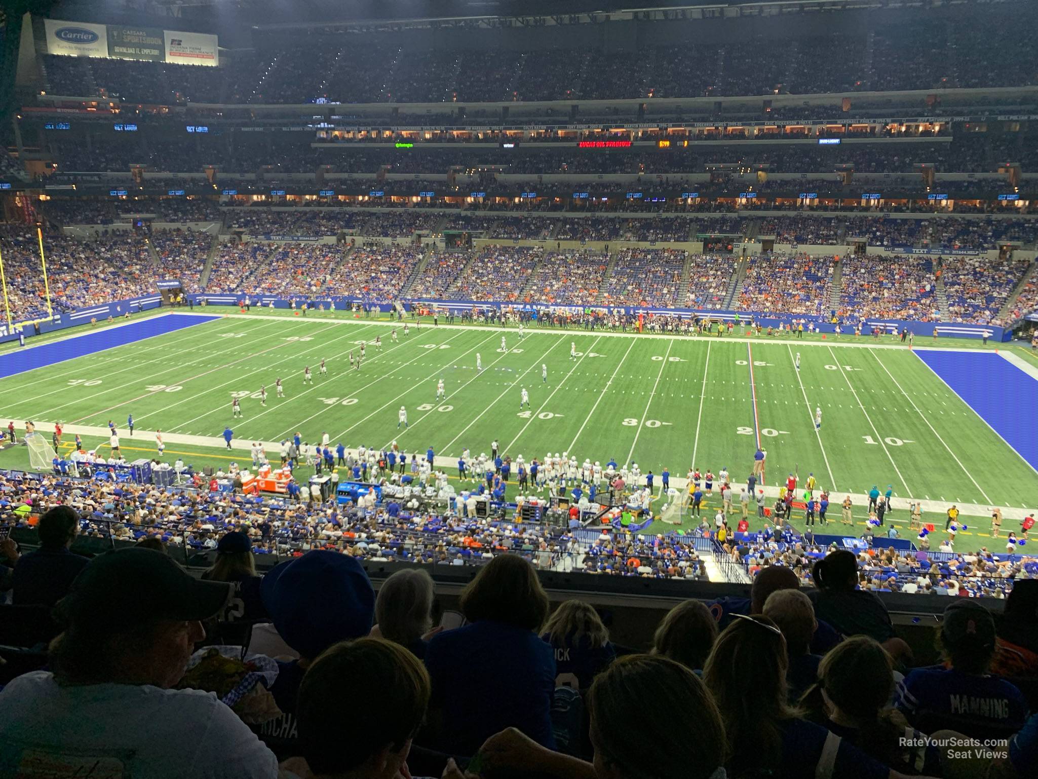 section 338, row 4n seat view  for football - lucas oil stadium
