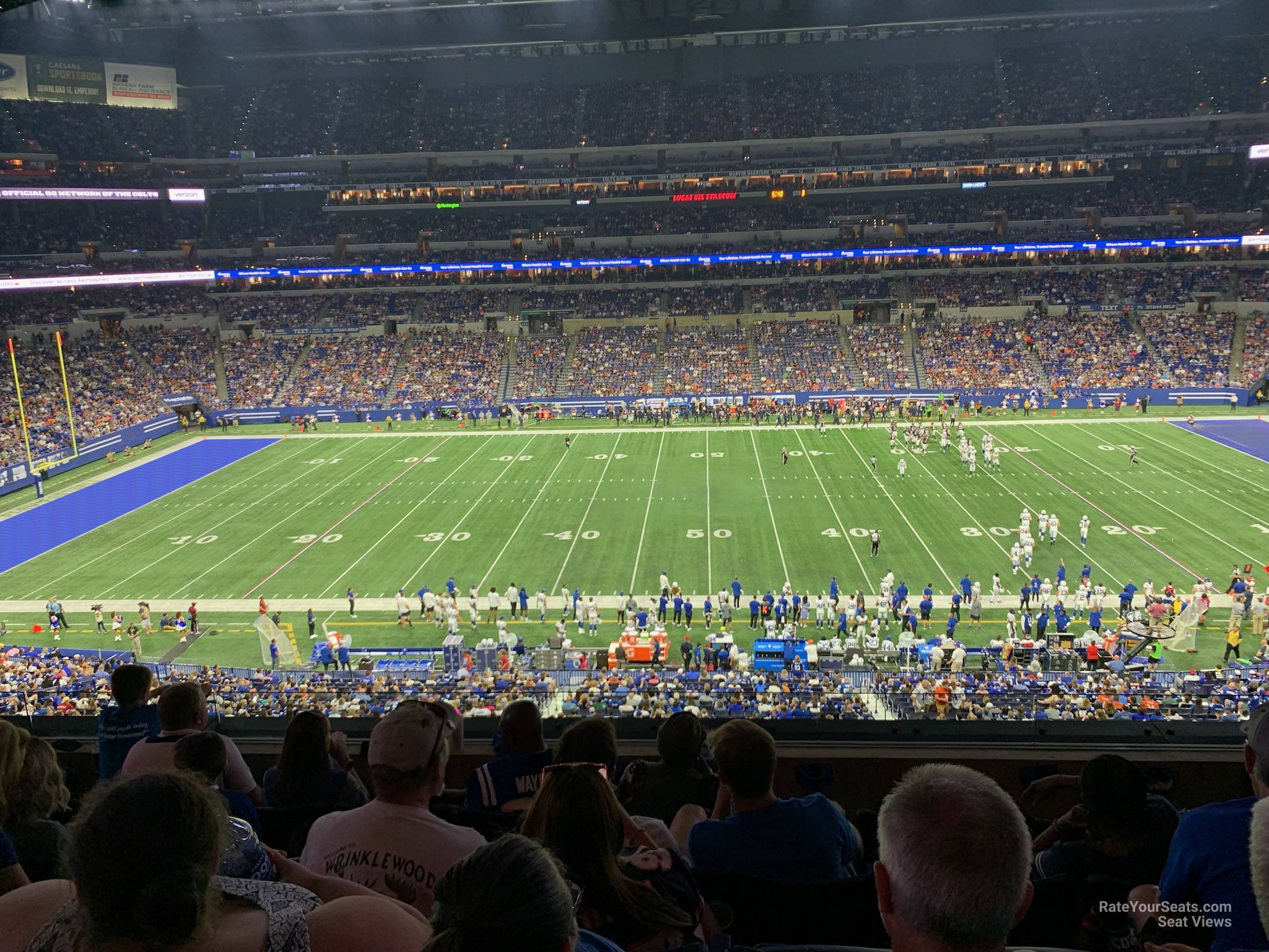 section 340, row 4 seat view  for football - lucas oil stadium