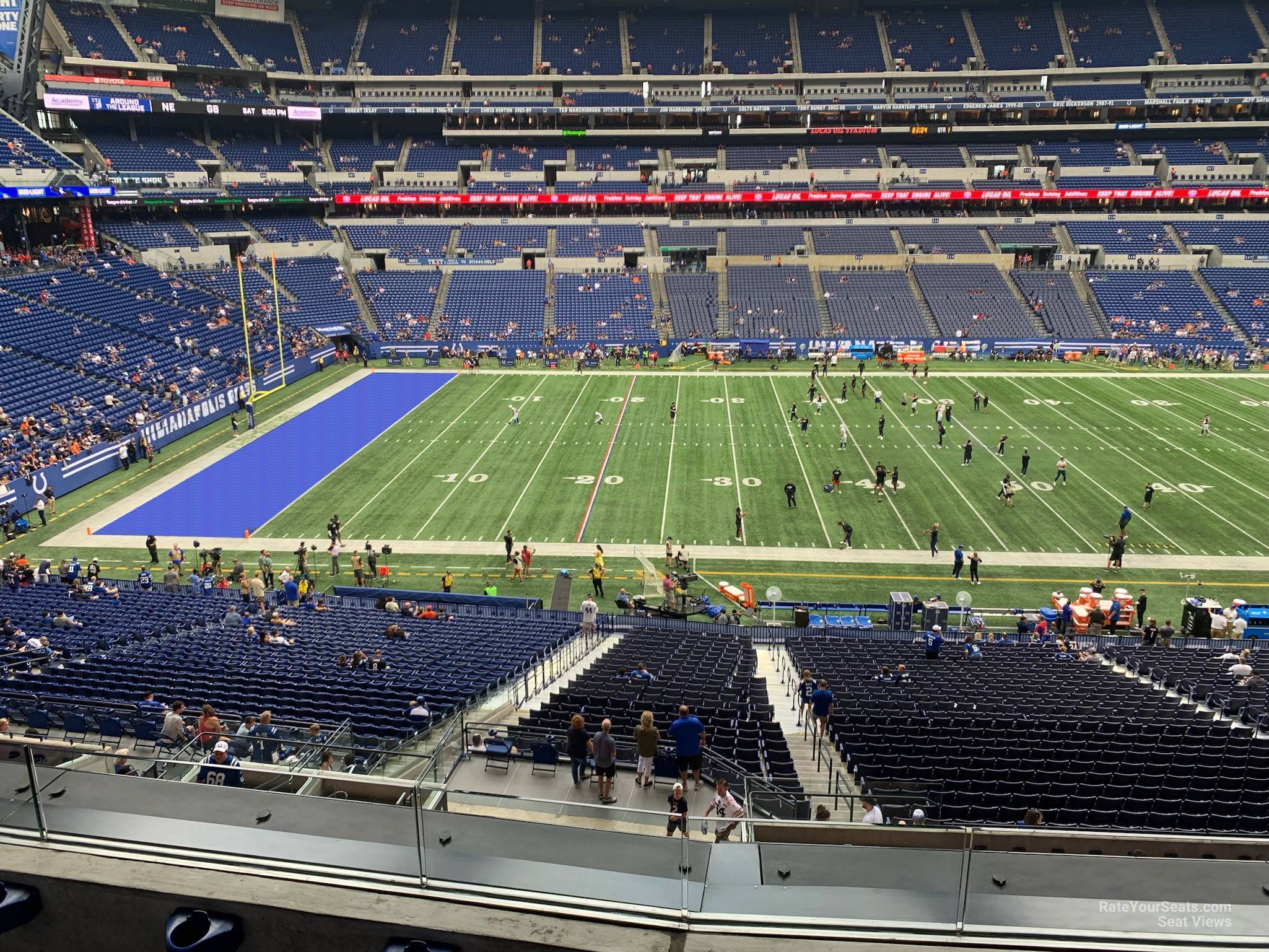 section 342, row 2 seat view  for football - lucas oil stadium