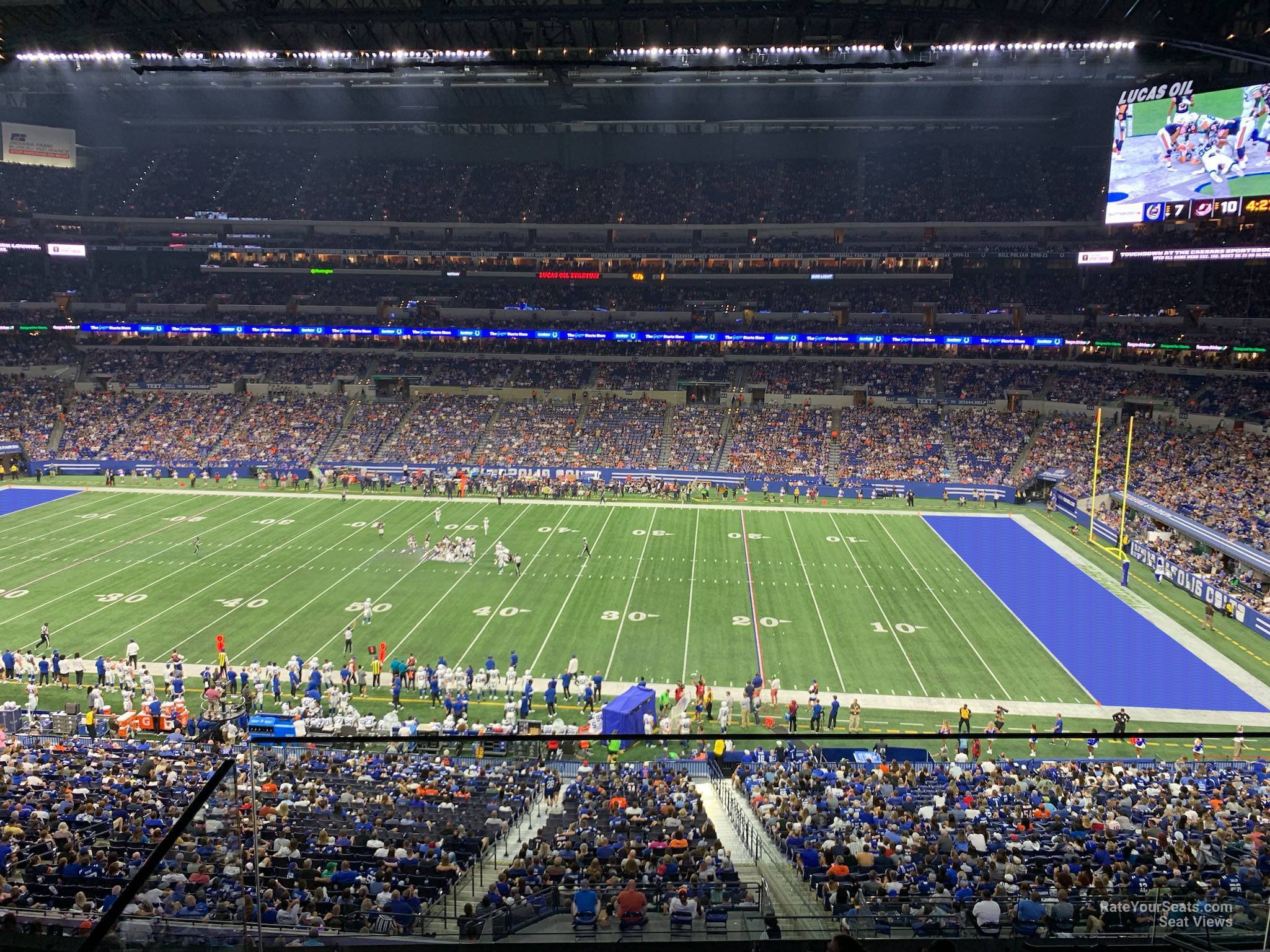 section 342, row 4n seat view  for football - lucas oil stadium