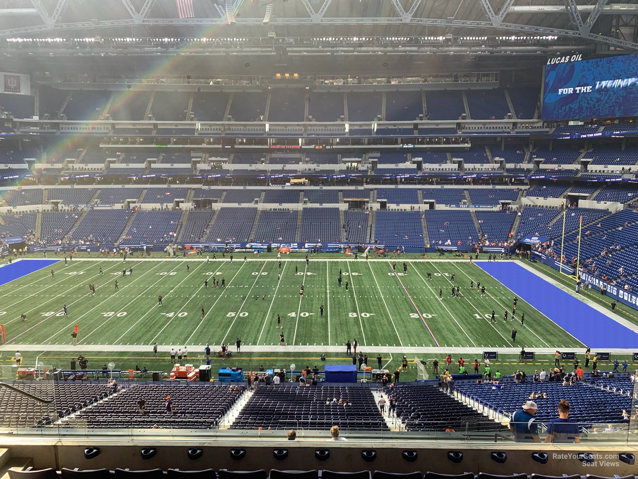section 412, row 7 seat view  for football - lucas oil stadium