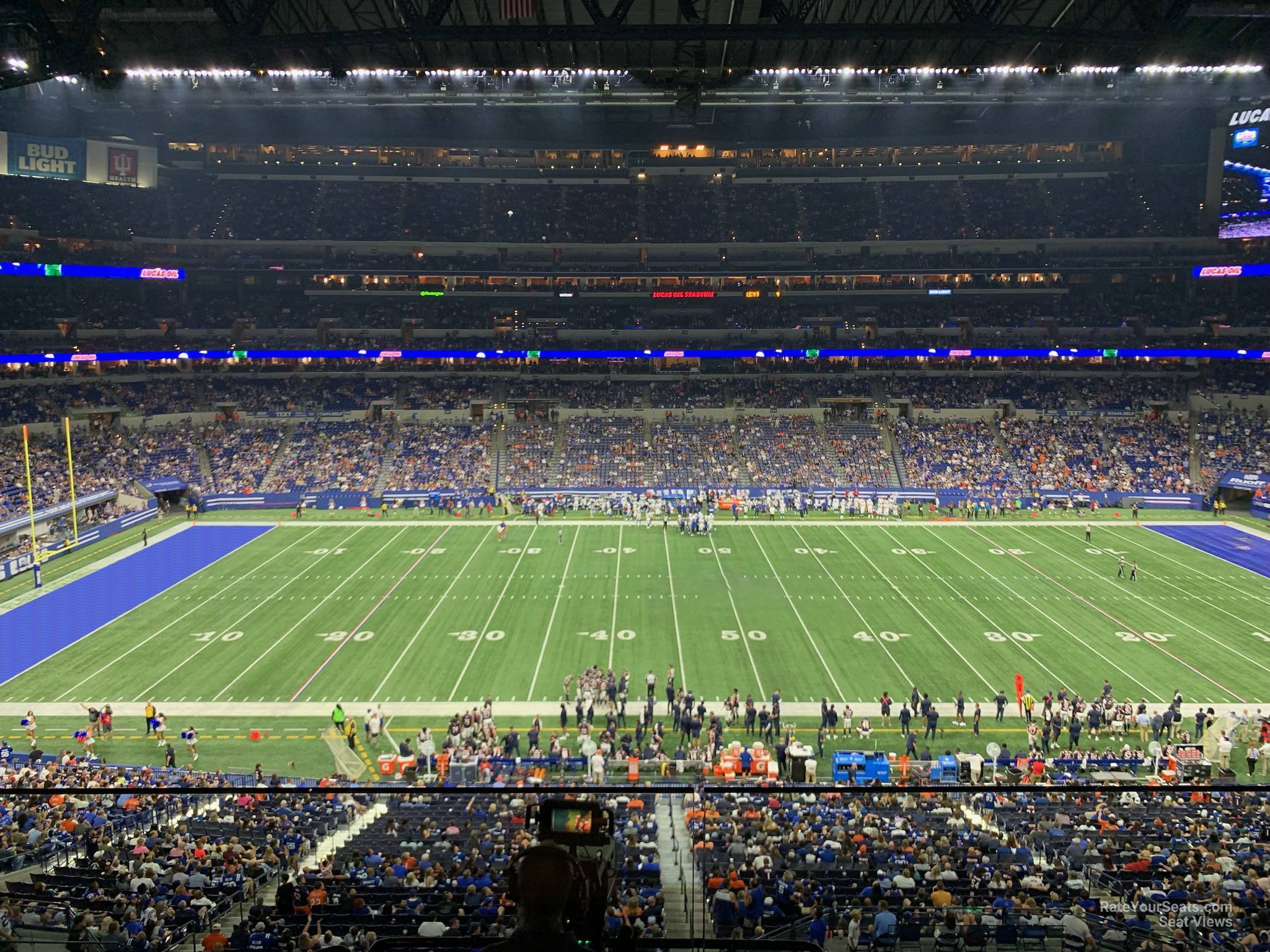 section 413, row 1 seat view  for football - lucas oil stadium