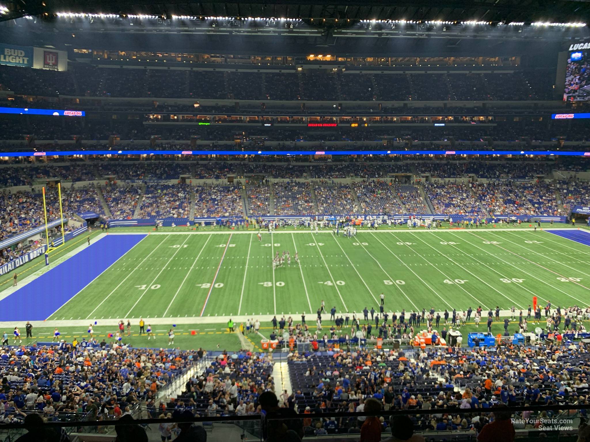 section 414, row 1 seat view  for football - lucas oil stadium