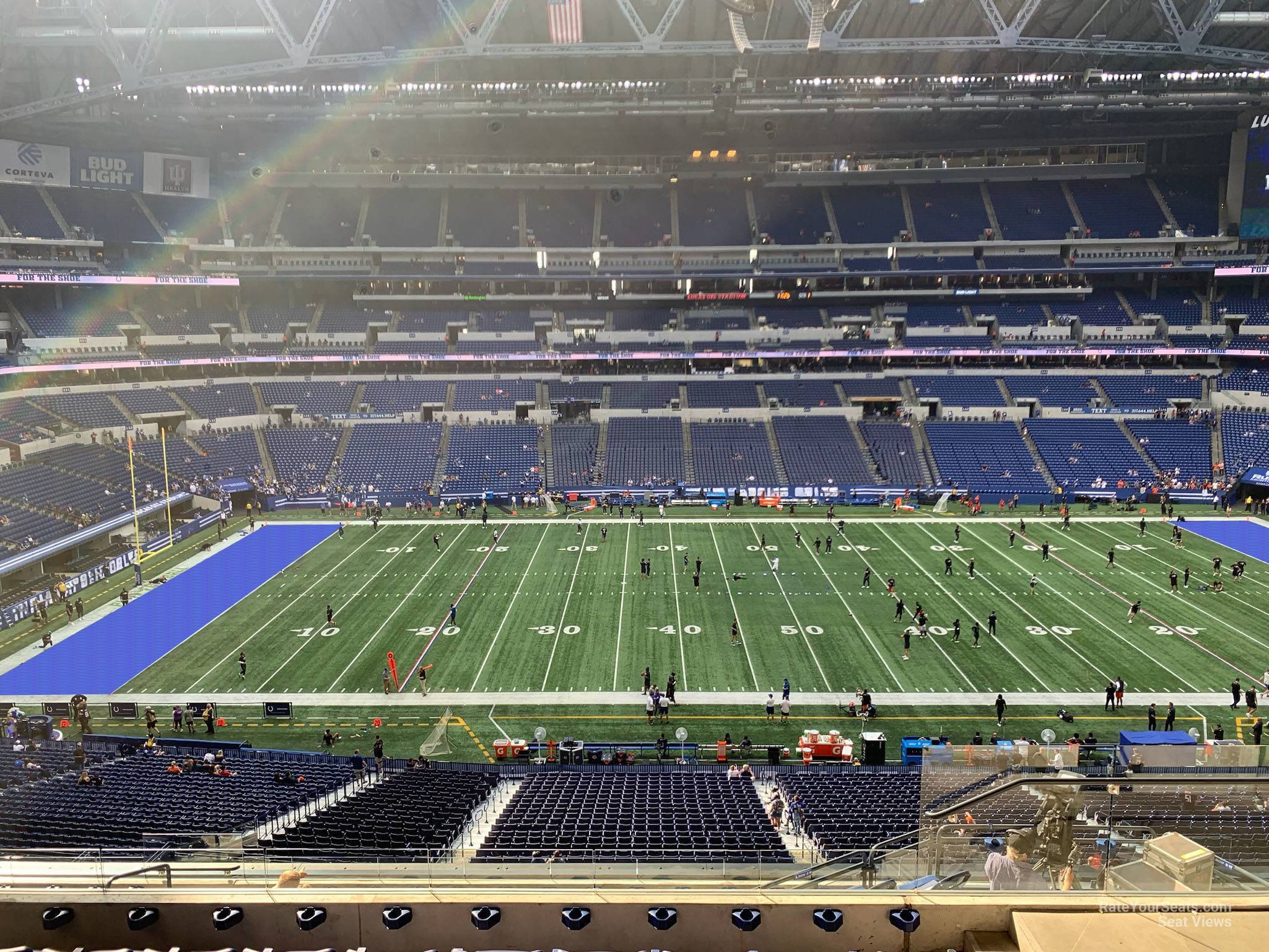 section 414, row 7 seat view  for football - lucas oil stadium