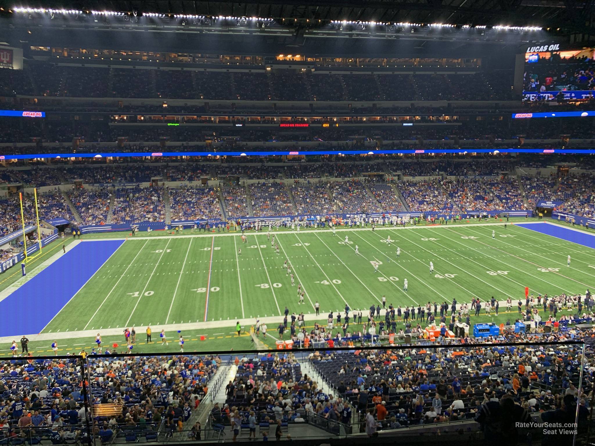 section 415, row 1 seat view  for football - lucas oil stadium