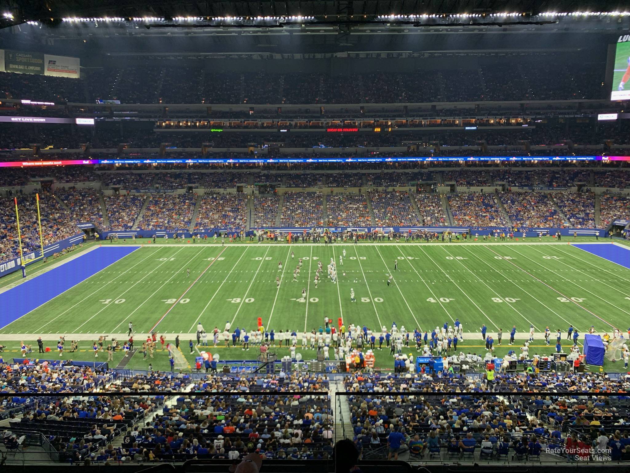 section 440, row 1 seat view  for football - lucas oil stadium
