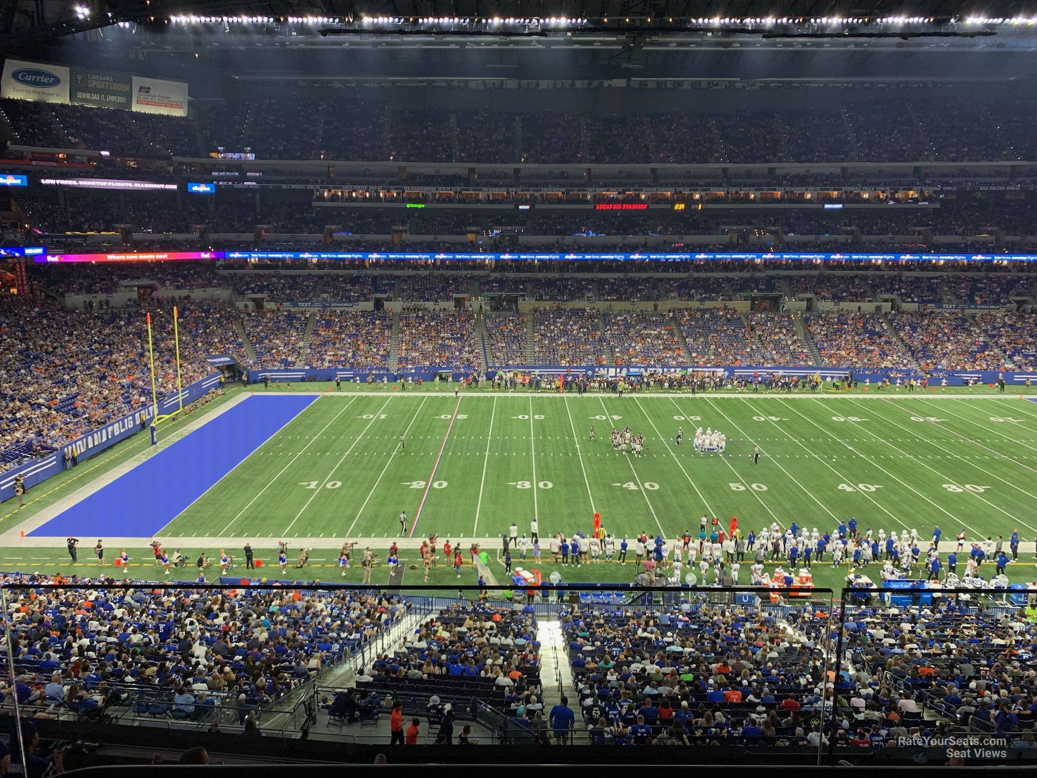 section 441, row 1 seat view  for football - lucas oil stadium