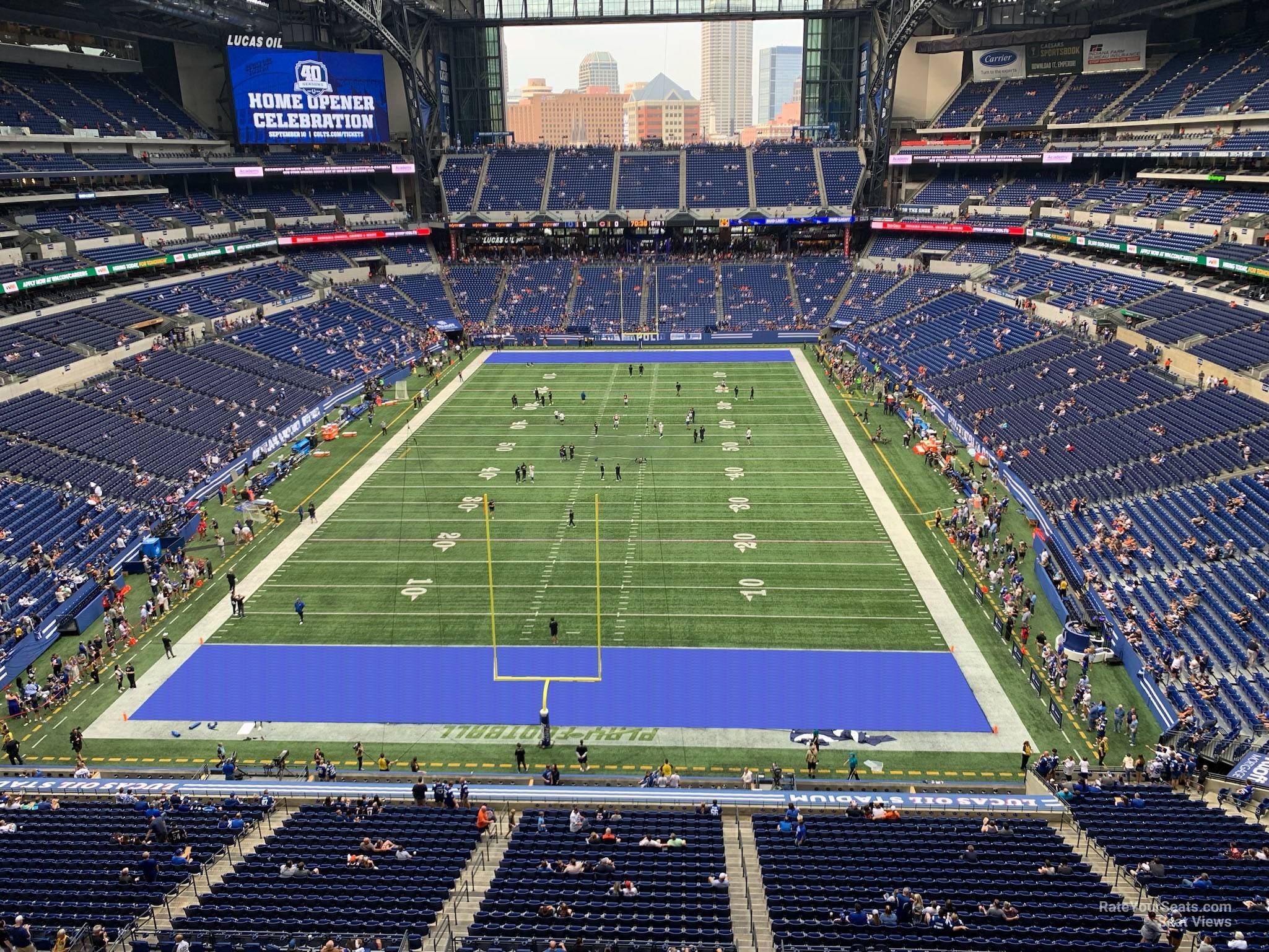 section 526, row 2 seat view  for football - lucas oil stadium