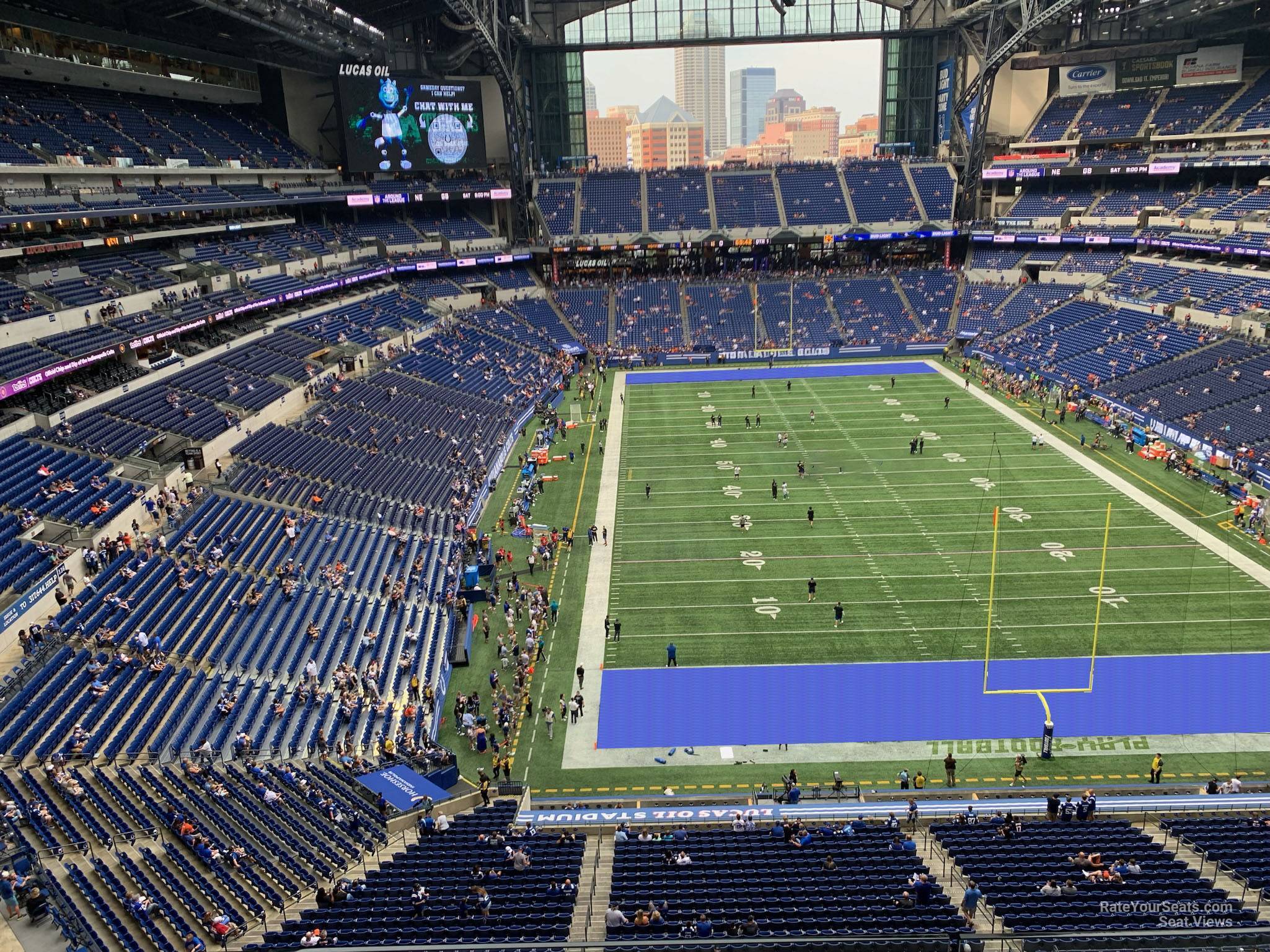 section 528, row 2 seat view  for football - lucas oil stadium