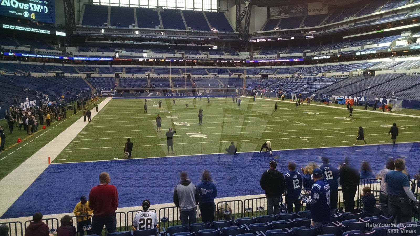 section 102, row 12 seat view  for football - lucas oil stadium