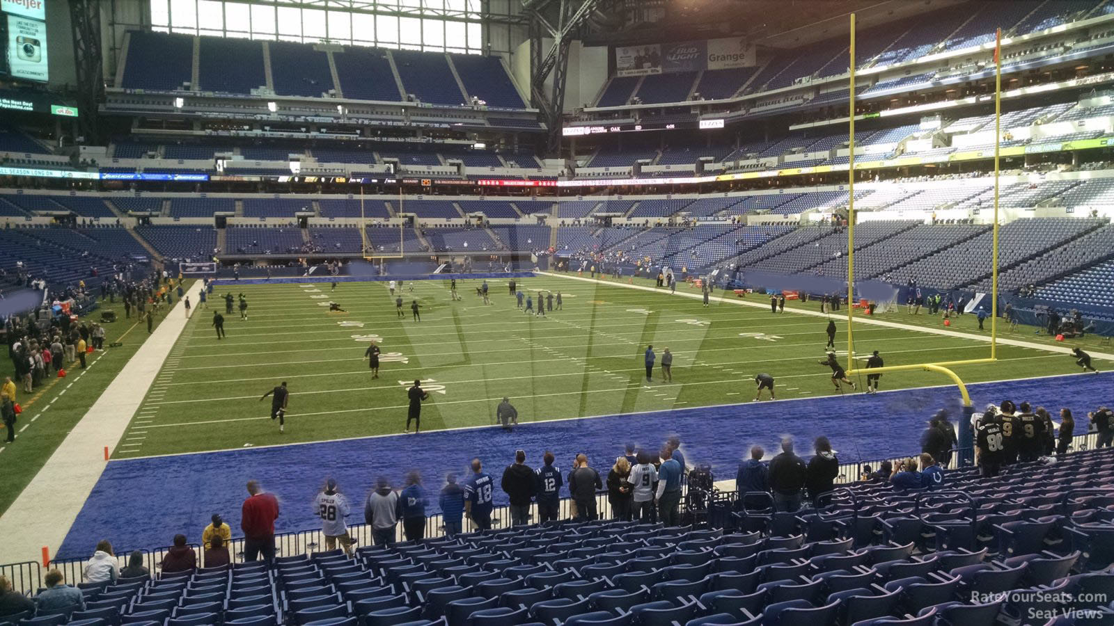 section 102, row 20 seat view  for football - lucas oil stadium