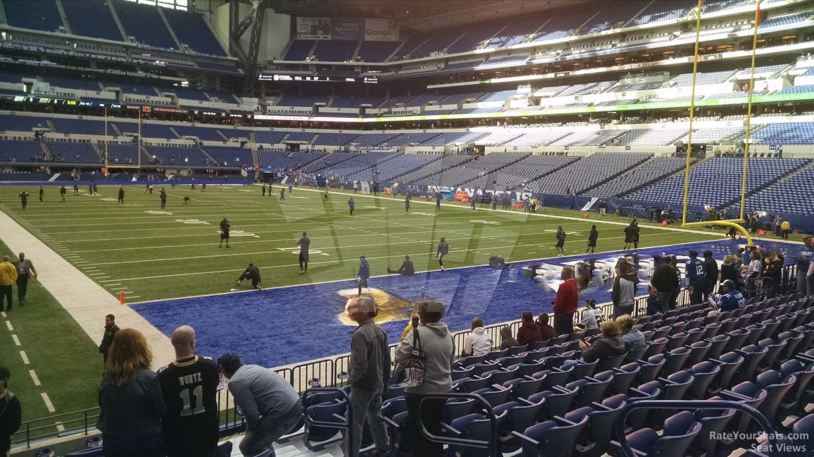 section 103, row 12 seat view  for football - lucas oil stadium