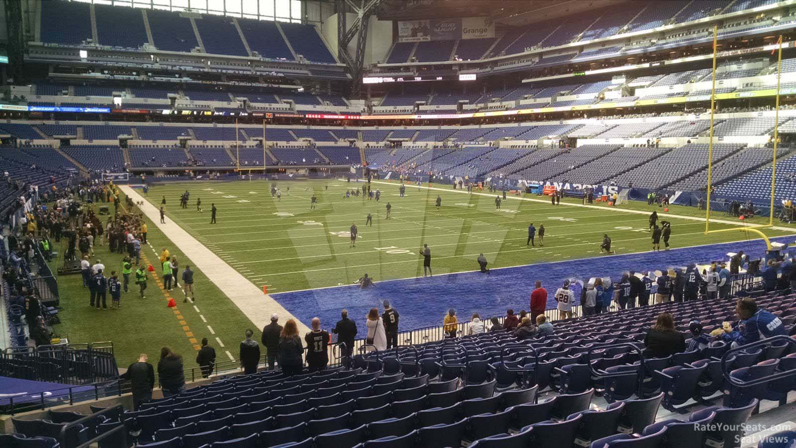 section 103, row 20 seat view  for football - lucas oil stadium