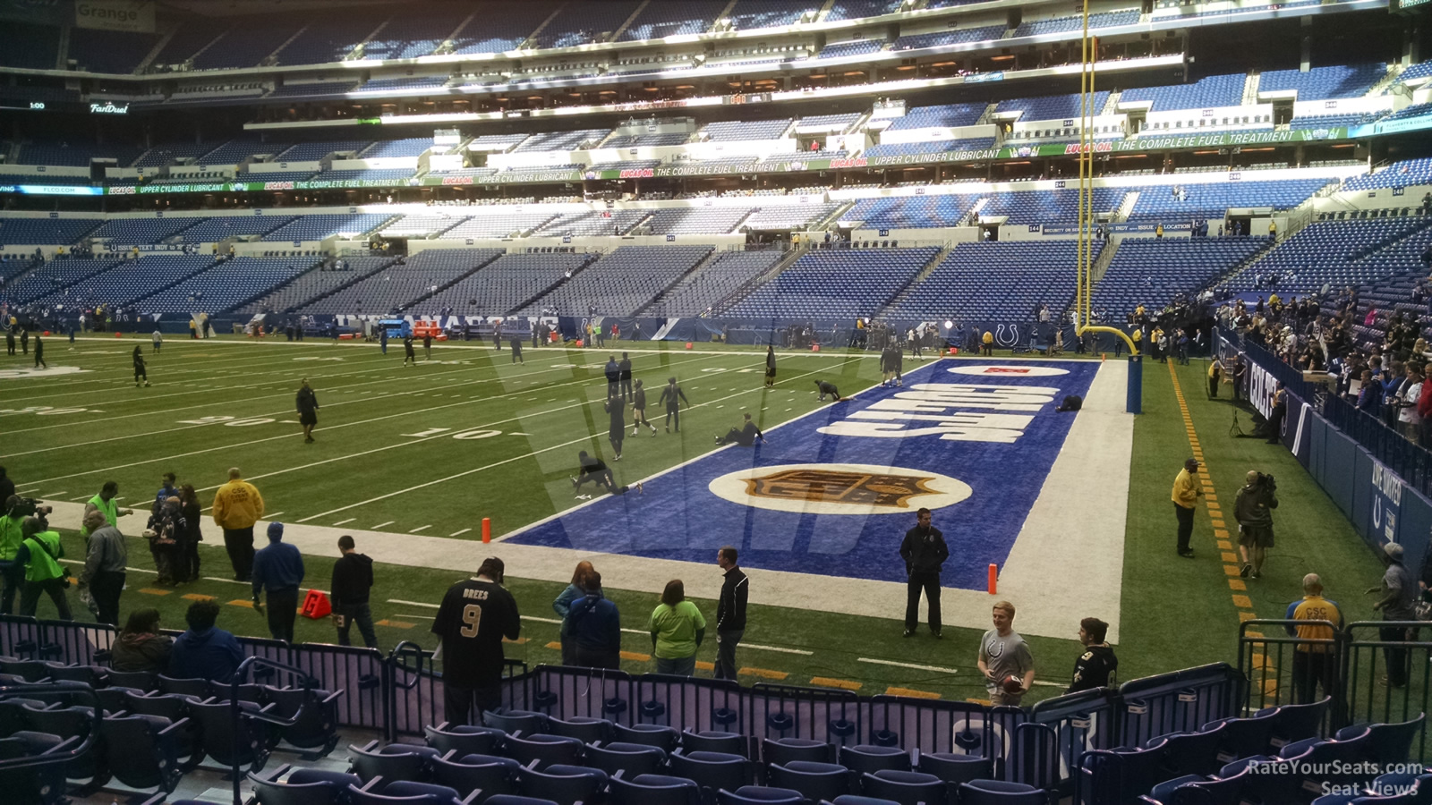 section 108, row 10 seat view  for football - lucas oil stadium