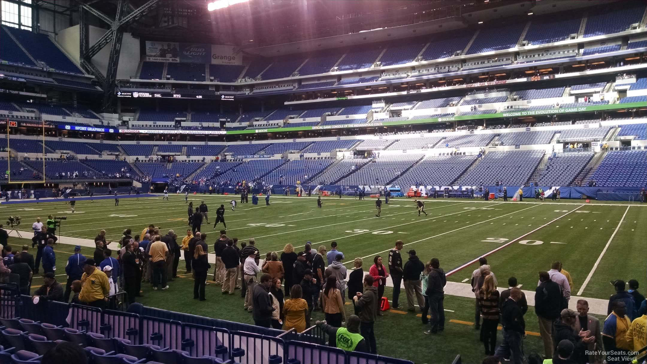 section 110, row 6 seat view  for football - lucas oil stadium