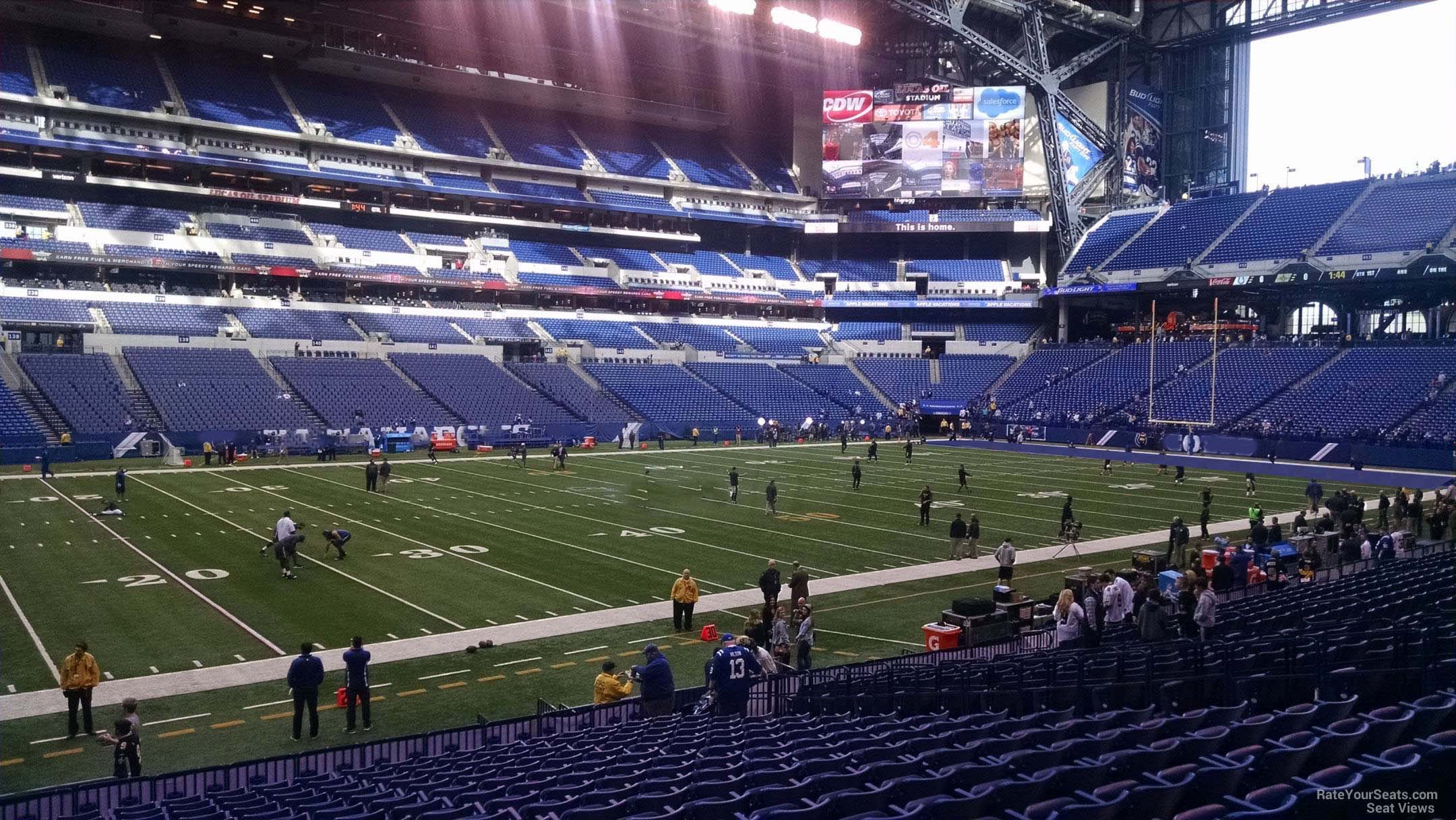section 116, row 18 seat view  for football - lucas oil stadium